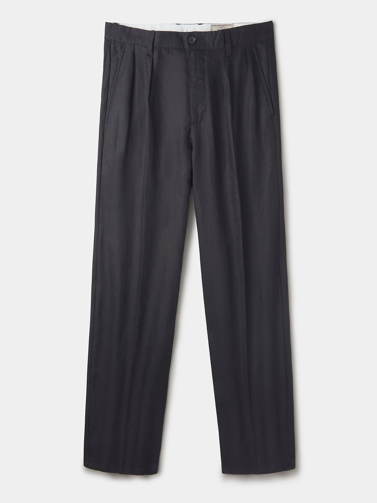 Aubin Black Belvedere Relaxed Linen Trouser | Linen Trousers
