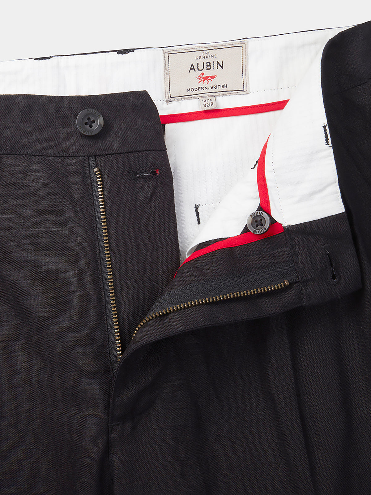 Aubin Black Belvedere Relaxed Linen Trouser | Linen Trousers