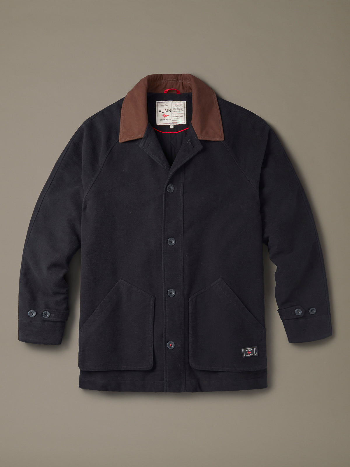 Aubin Washed Black Bennett Moleskin Jacket | Cotton Jacket