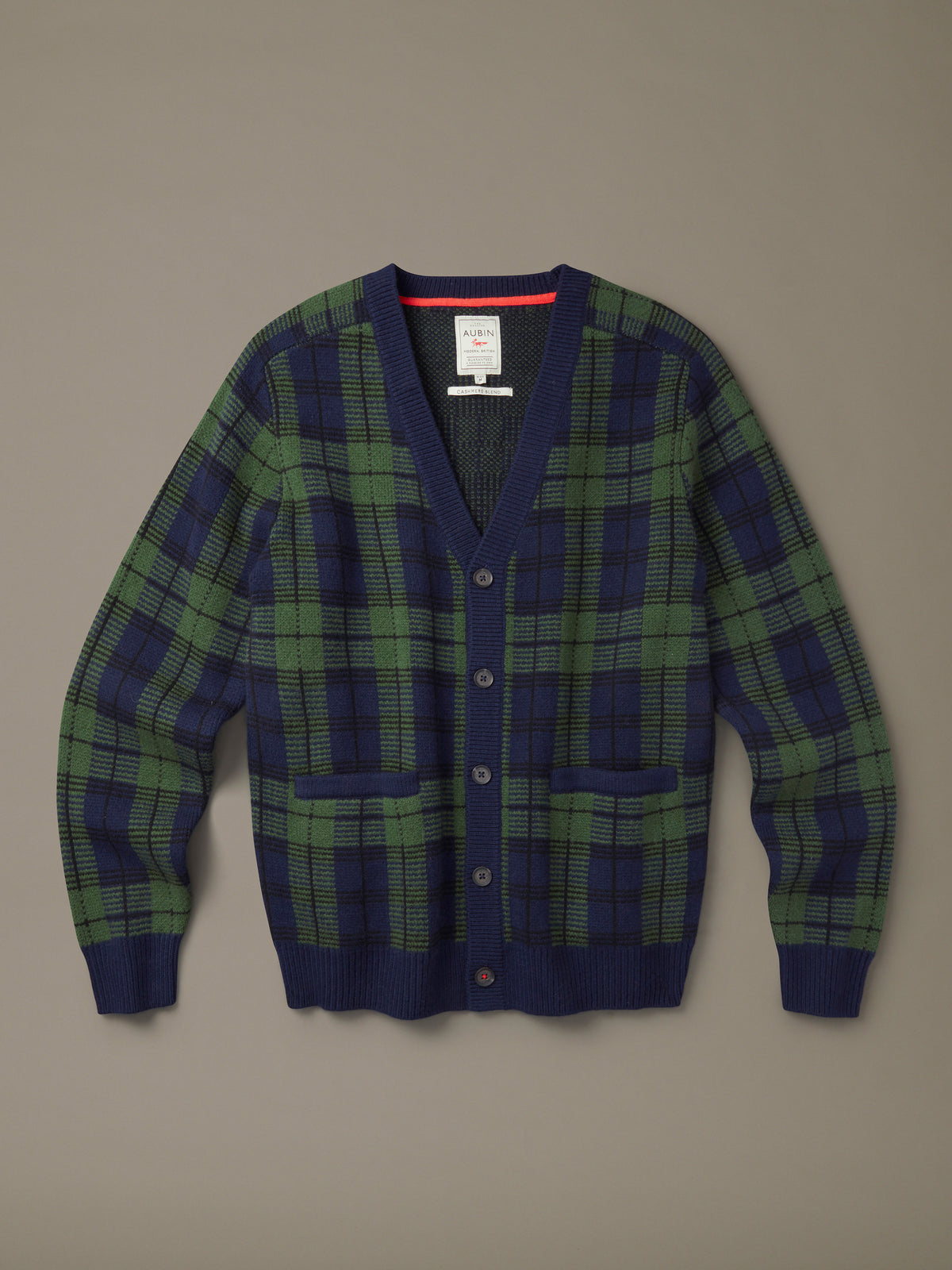 Aubin Blackwatch Check Watch Checked Cardigan | Cardigan