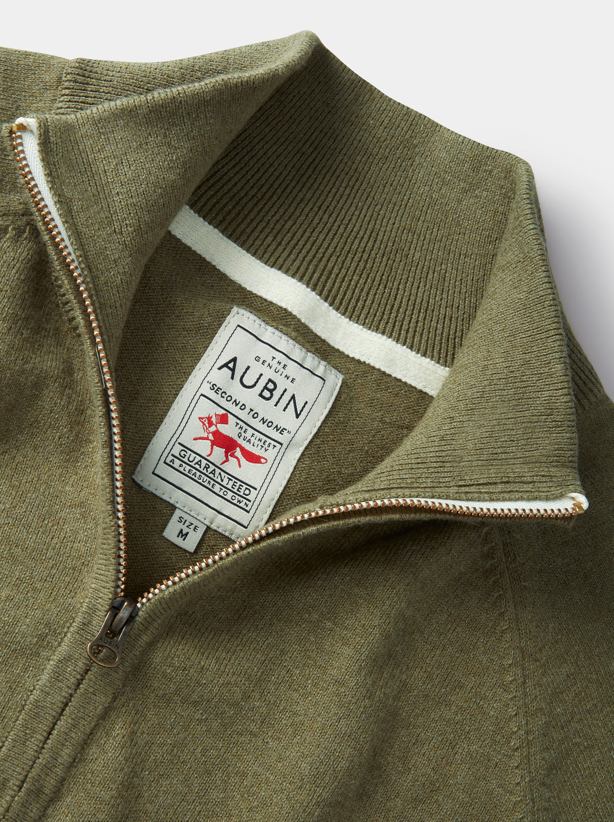 Aubin Sage Bonby Cotton Zip Neck | Zip Neck