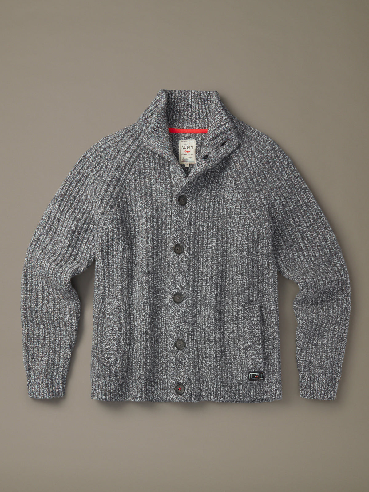 Aubin Charcoal Mix Boyds Button Through Cardigan | Cardigan