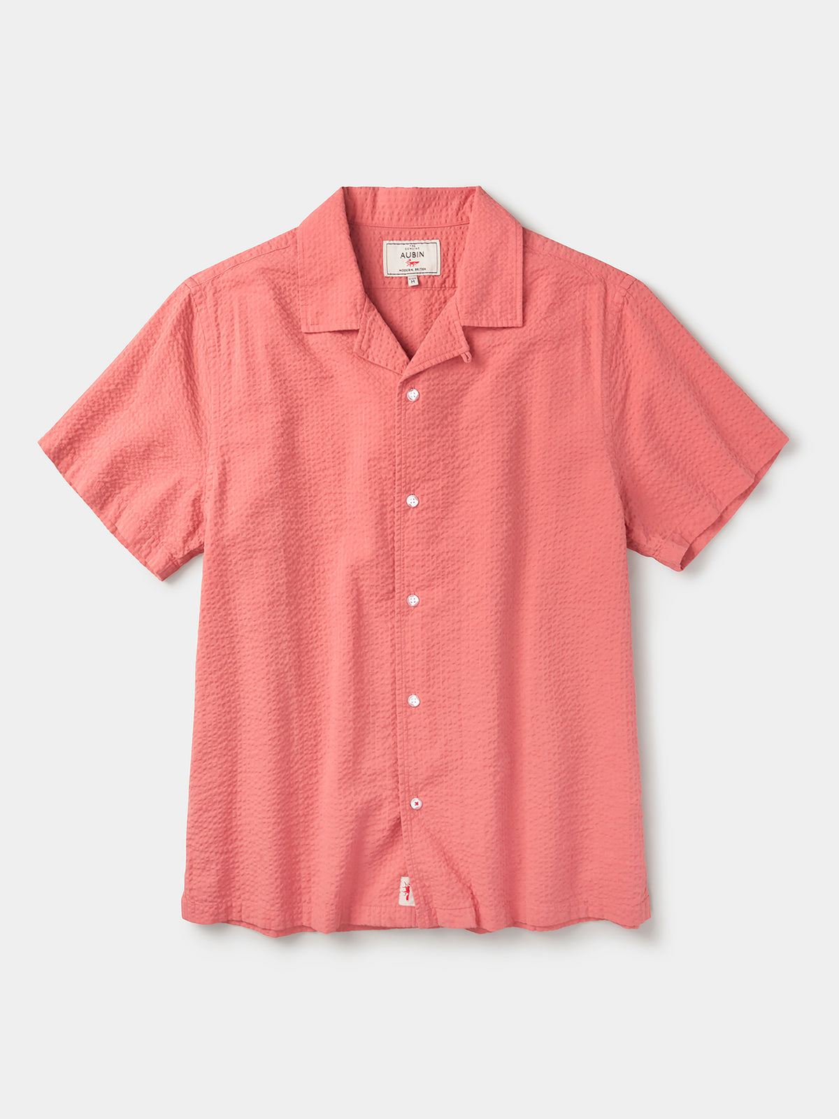 Aubin Rose Brambling Seersucker Short Sleeved Shirt | Short Sleeve Shirt