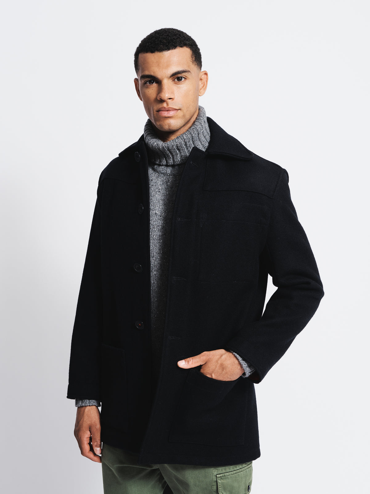 Aubin Navy Brumby Jacket | Wool Jacket