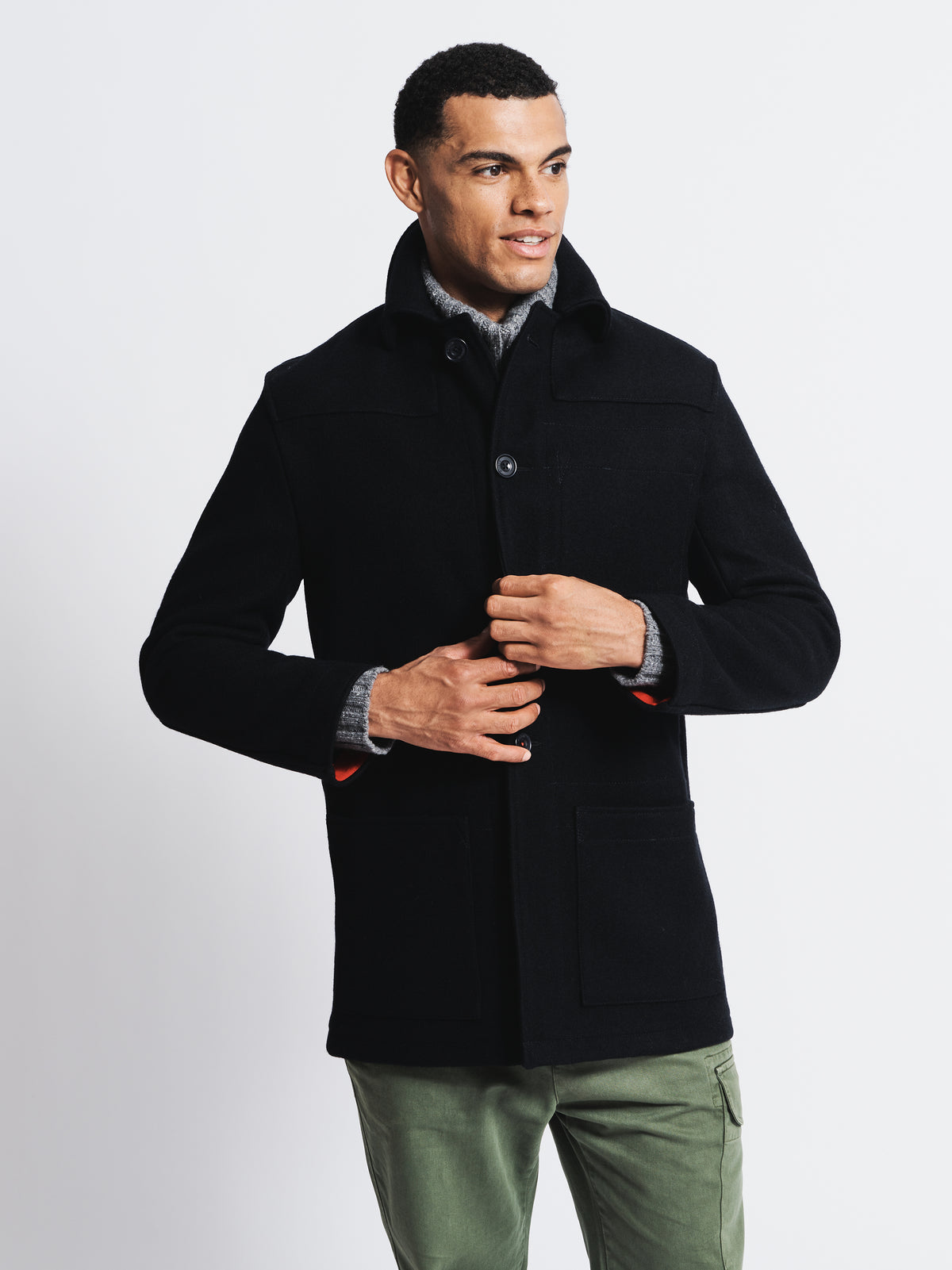 Aubin Navy Brumby Jacket | Wool Jacket