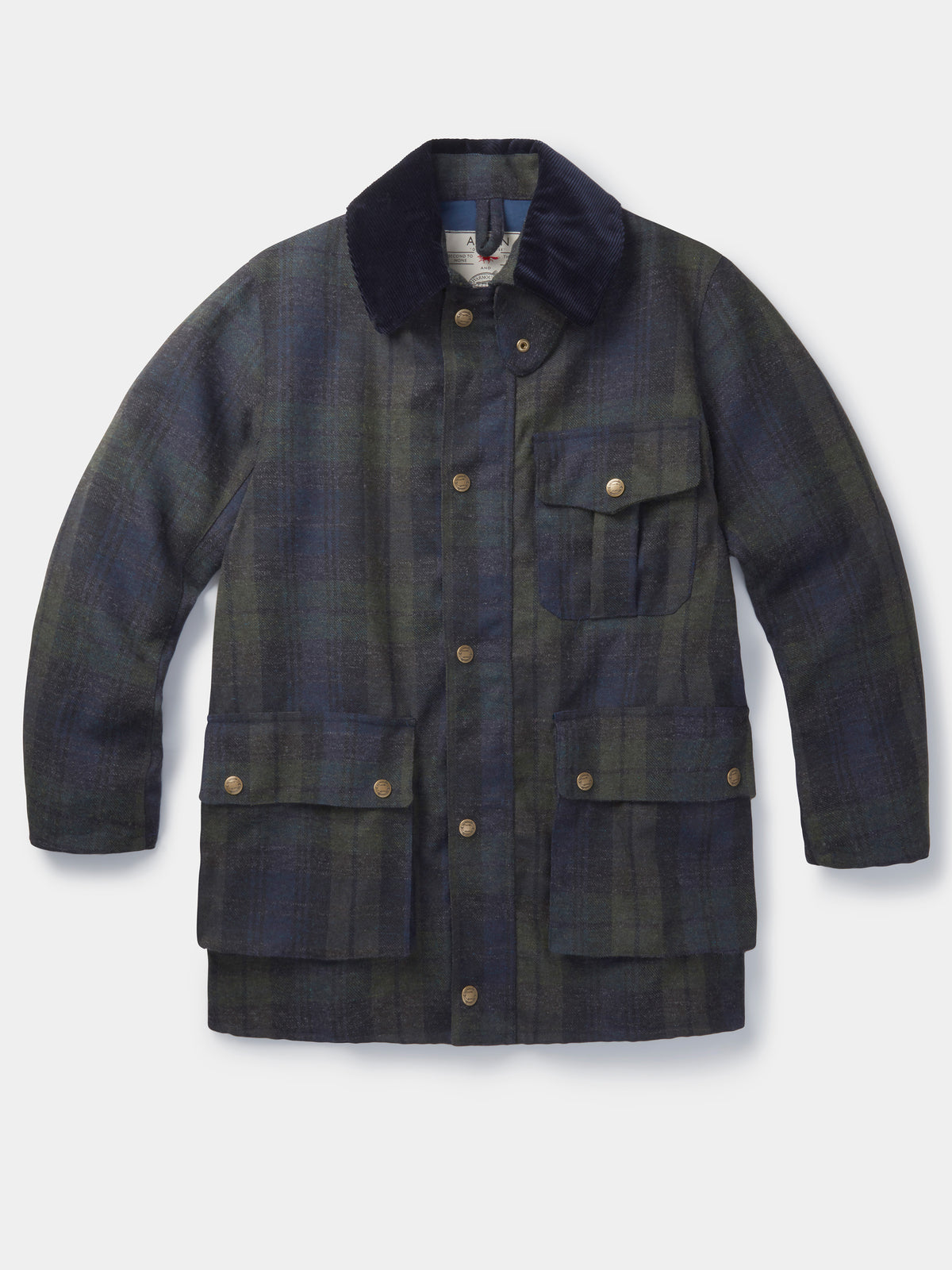 Aubin Check Caenby Jacket in collab with Yarmouth Oilskins | Wool Jacket
