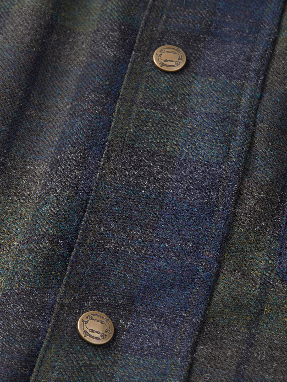 Aubin Check Caenby Jacket in collab with Yarmouth Oilskins | Wool Jacket