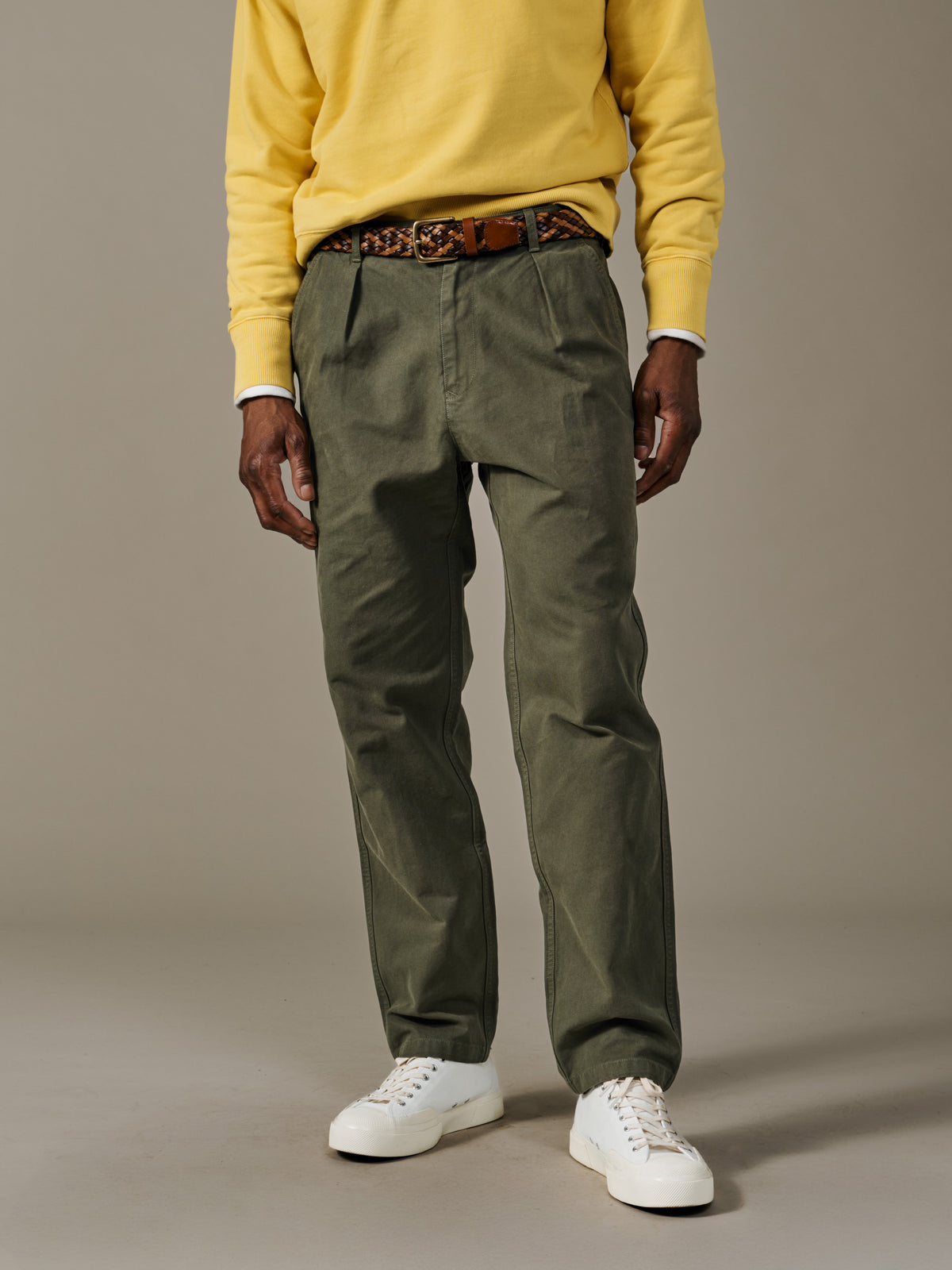 Aubin Khaki Caistor Utility Trouser | Utility Trousers