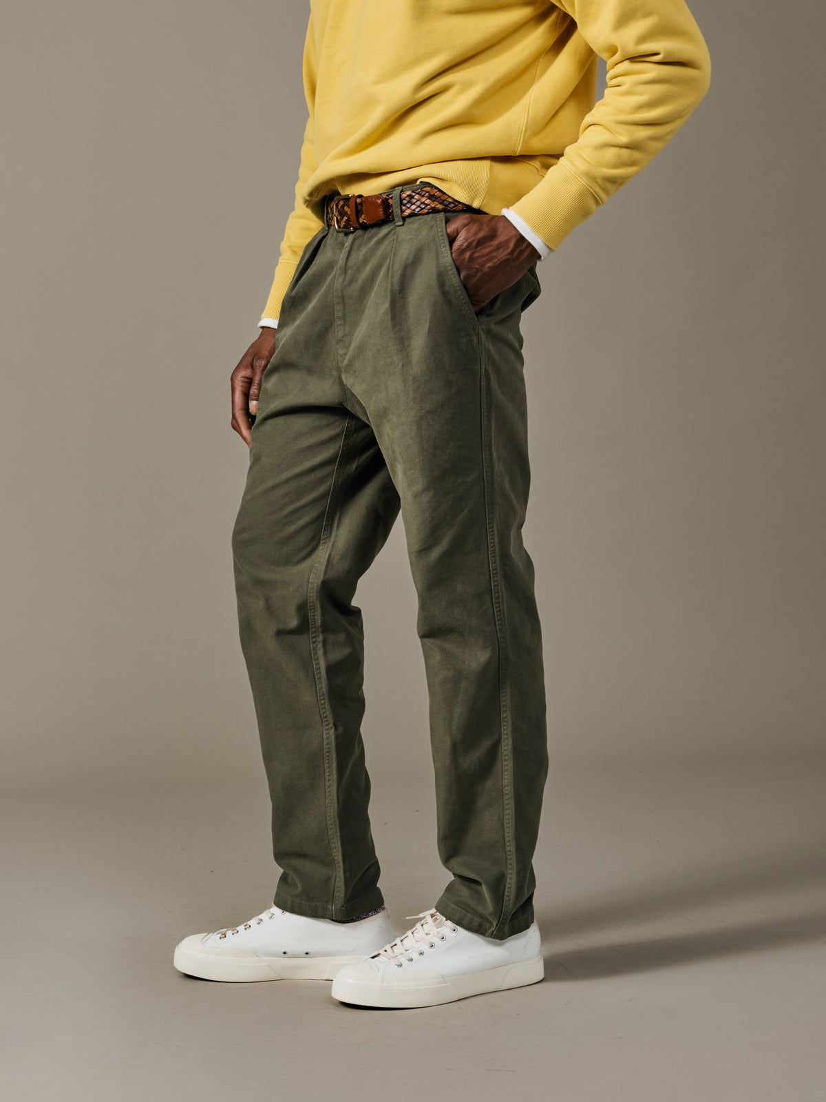 Aubin Khaki Caistor Utility Trouser | Utility Trousers