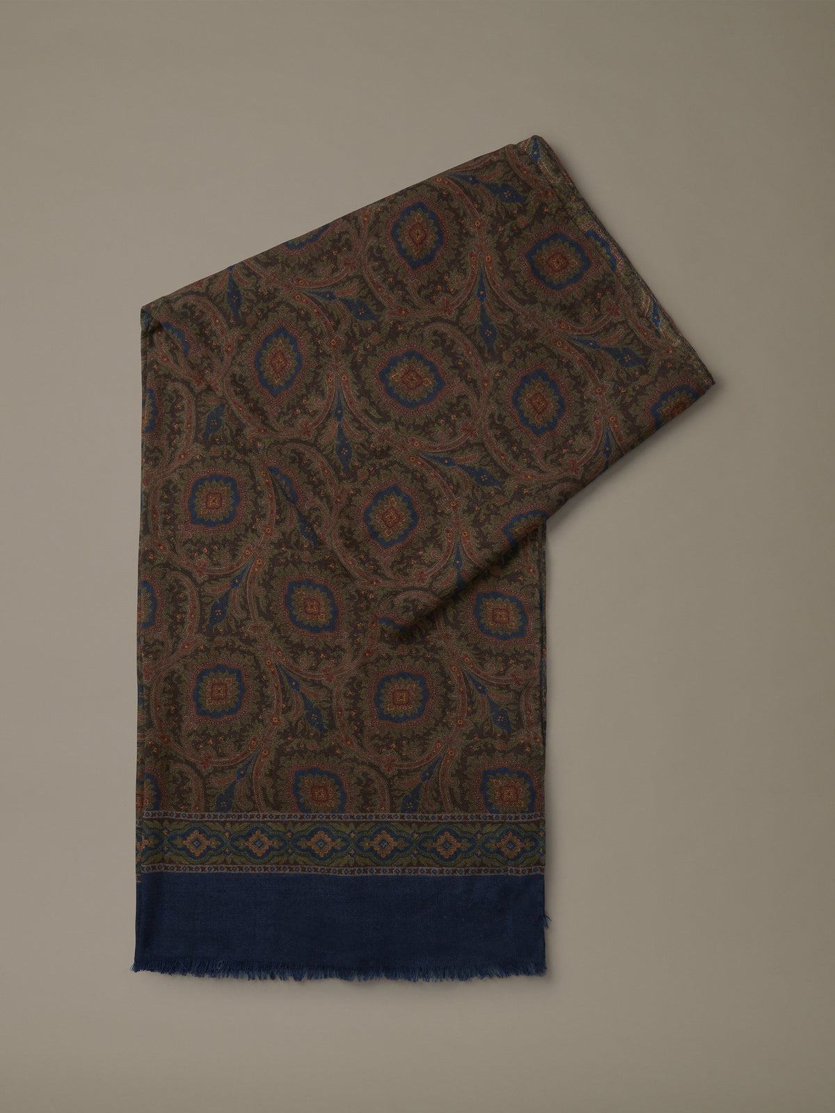 Aubin Navy Medalion Caversham Printed Scarf | Scarf