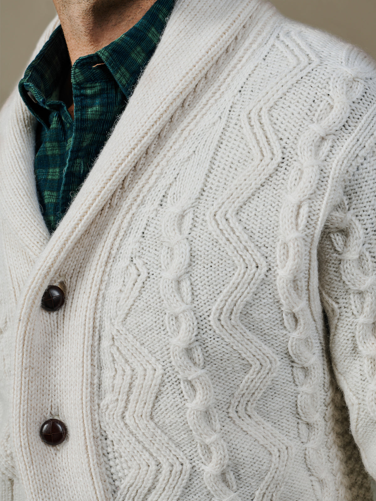 Aubin Cream Clancy Shawl Collar Cardigan | Cardigan