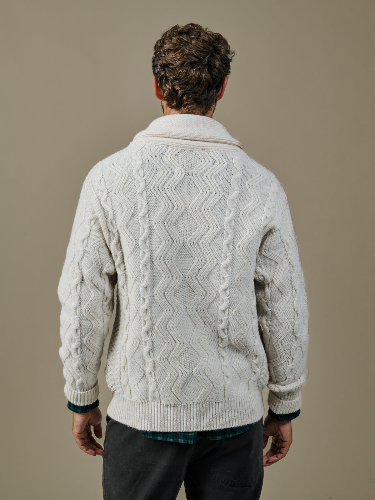 Aubin Cream Clancy Shawl Collar Cardigan | Cardigan