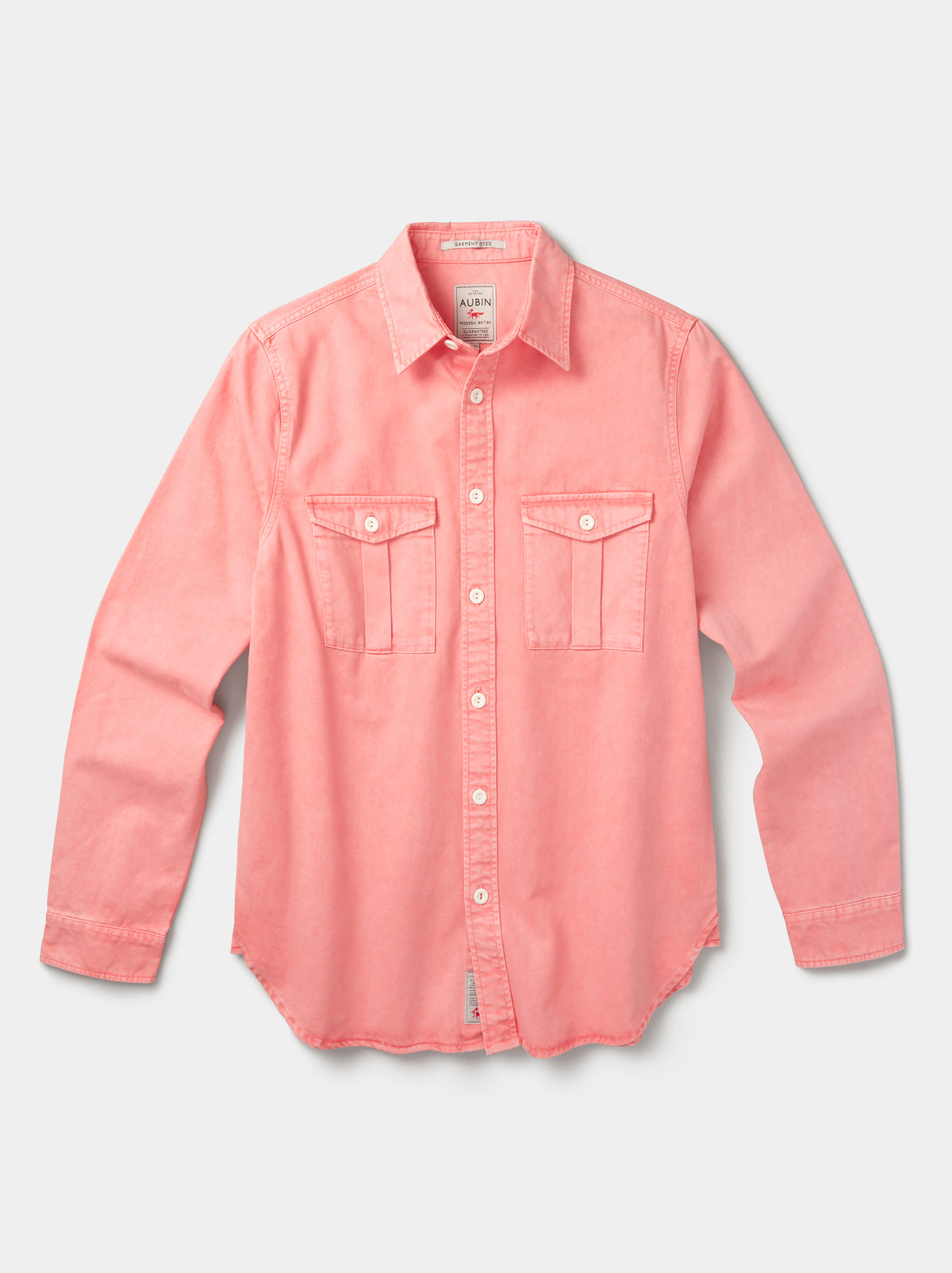 Aubin Peony Pink Cole Twill Overshirt | Overshirt