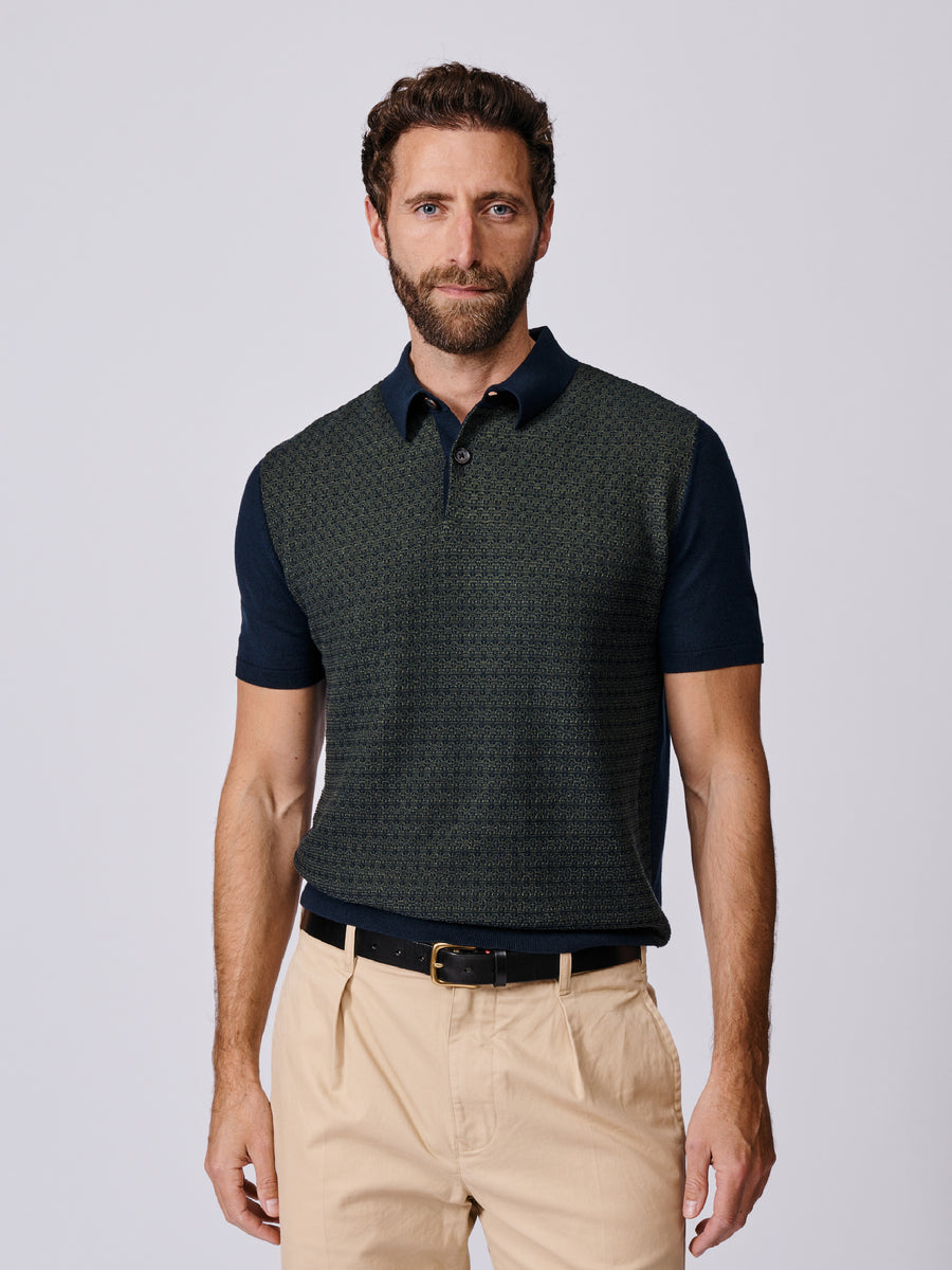 Coleridge Textured Front Polo