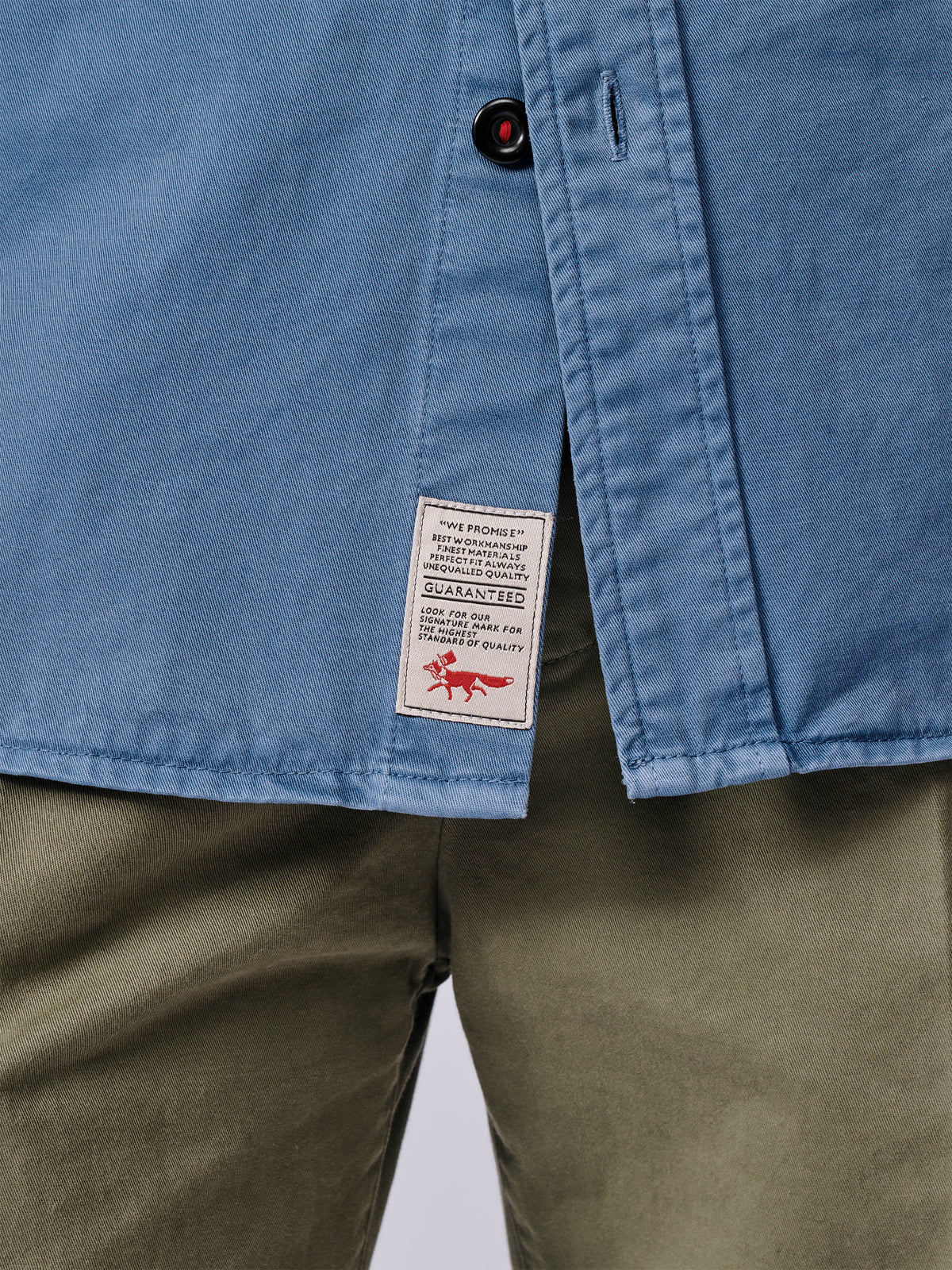 Aubin Blue Cole Twill Overshirt | Overshirt