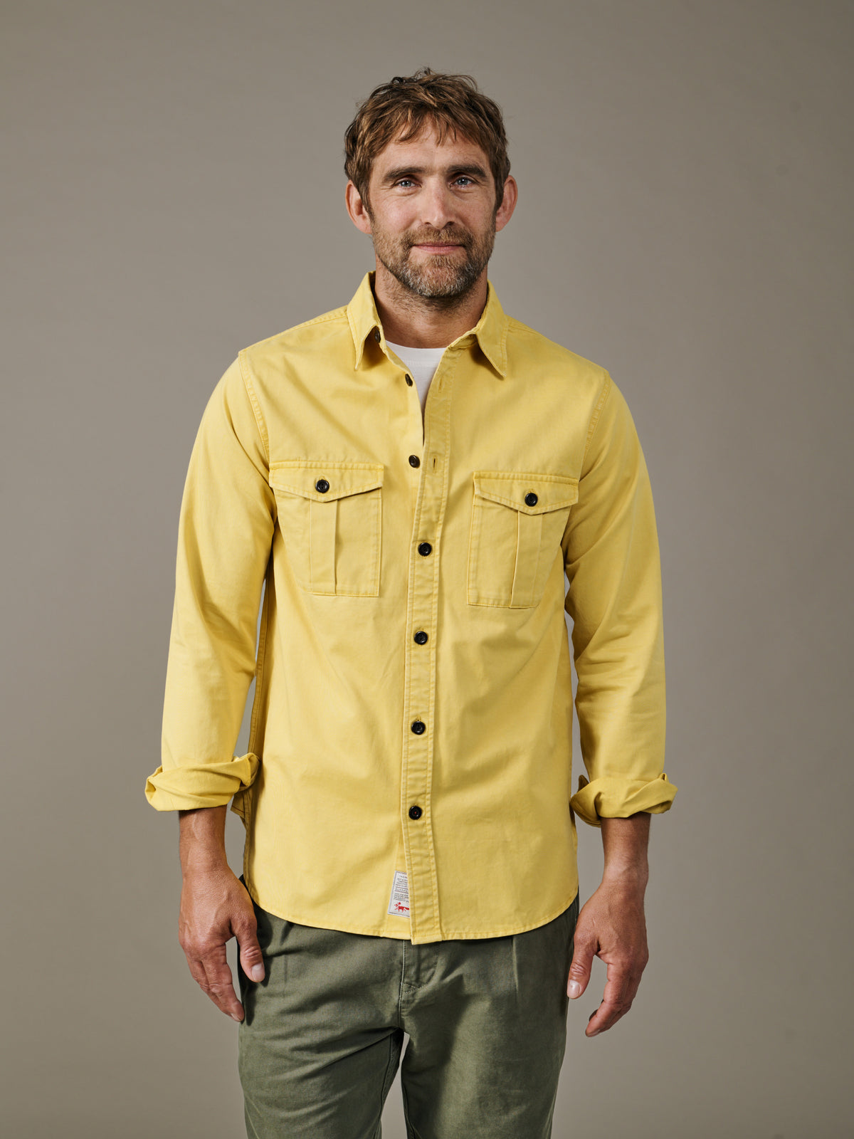 Aubin Turmeric Cole Twill Overshirt | Overshirt