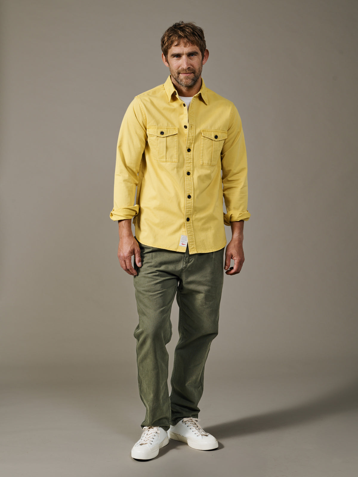 Aubin Turmeric Cole Twill Overshirt | Overshirt