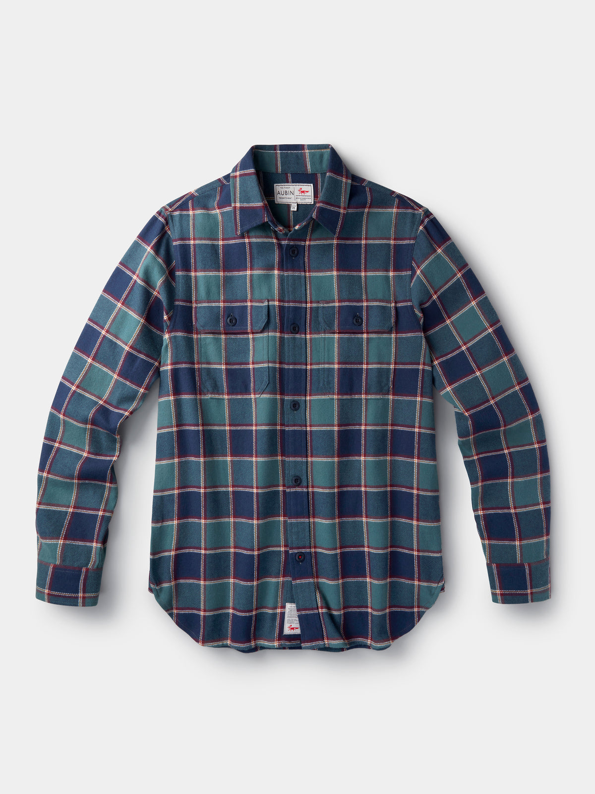 Aubin Dark Green Check Crowle Shirt | Checked Shirt