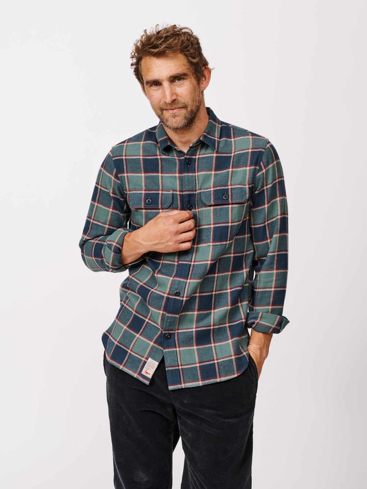Aubin Dark Green Check Crowle Shirt | Checked Shirt