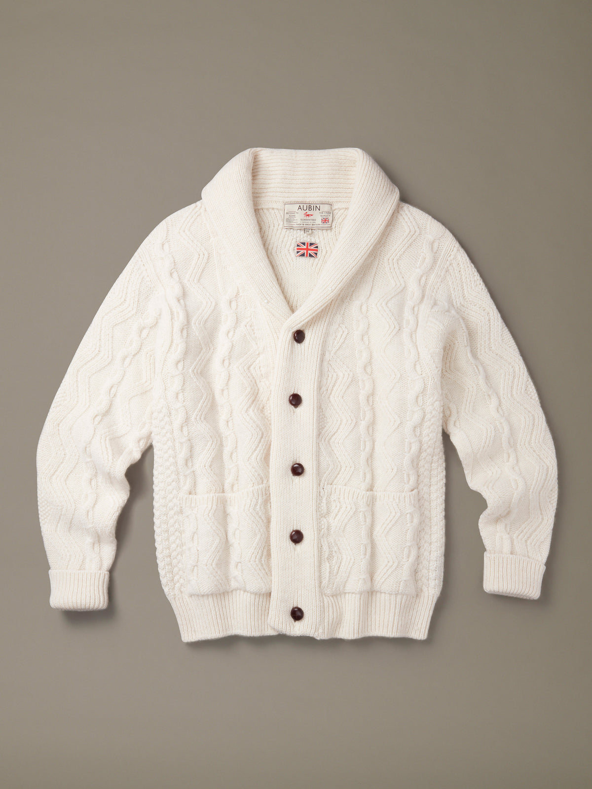 Aubin Cream Clancy Shawl Collar Cardigan | Cardigan