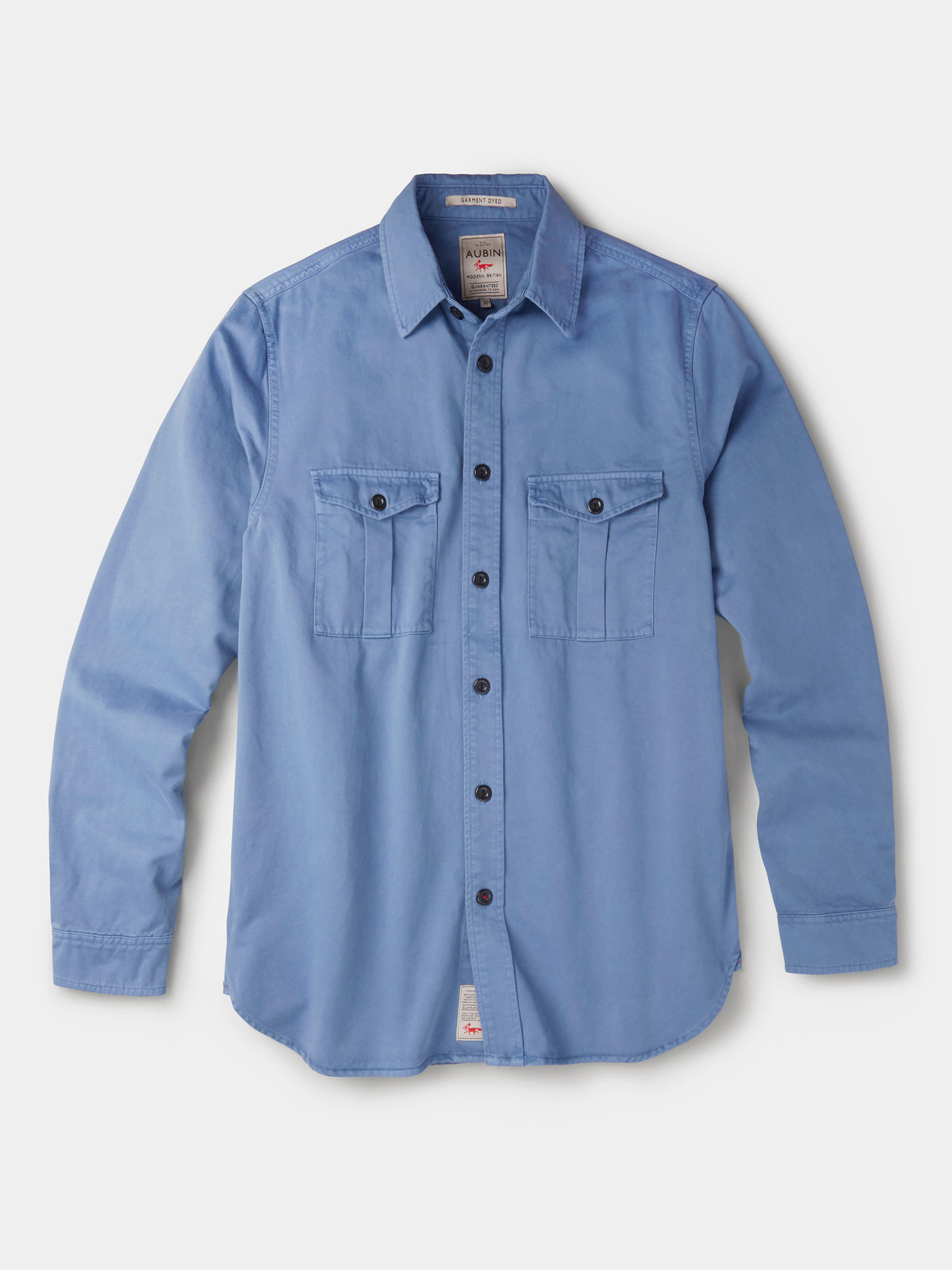 Aubin Blue Cole Twill Overshirt | Overshirt