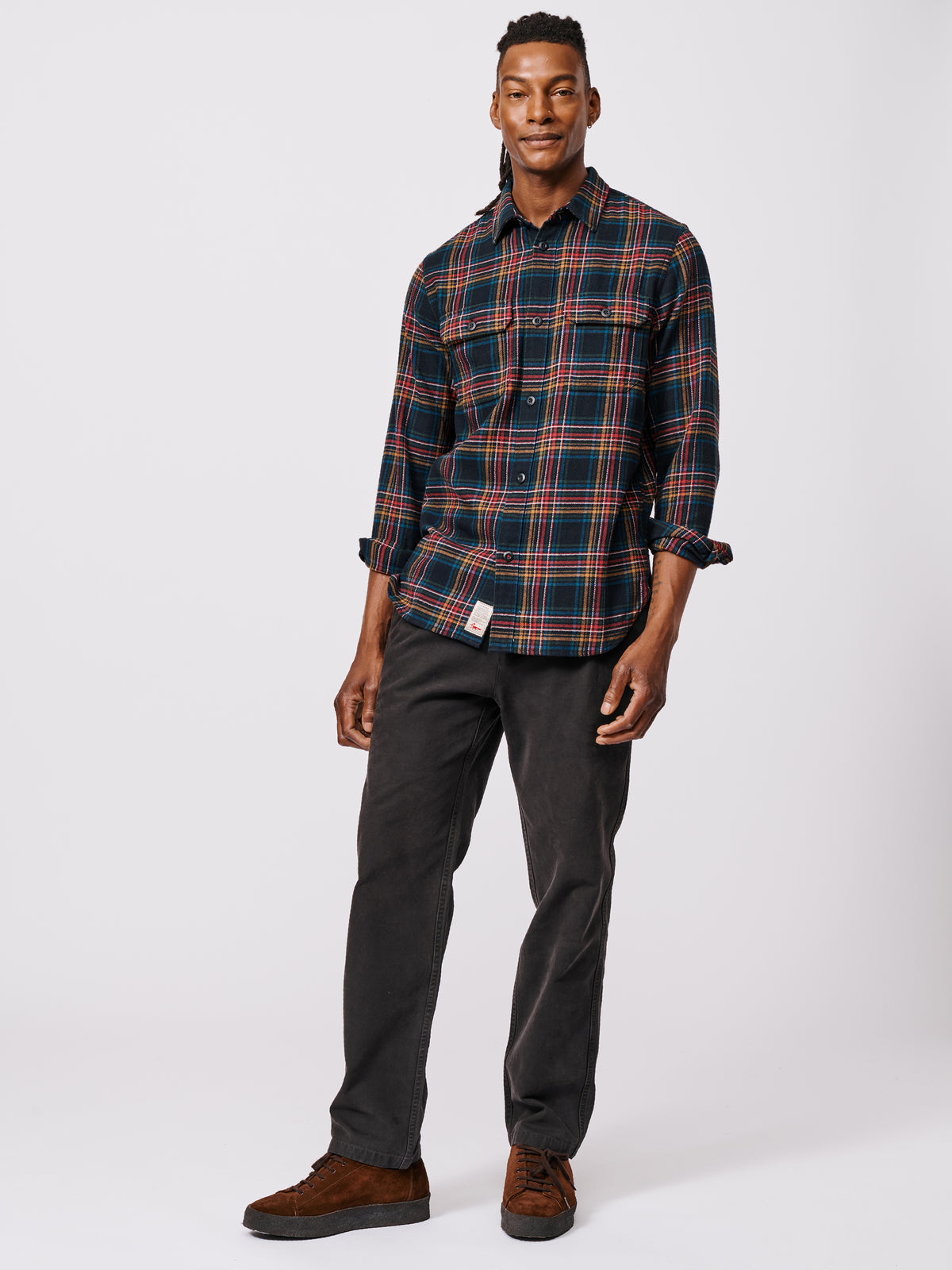 Aubin Black Check Crowle Shirt | Checked Shirt