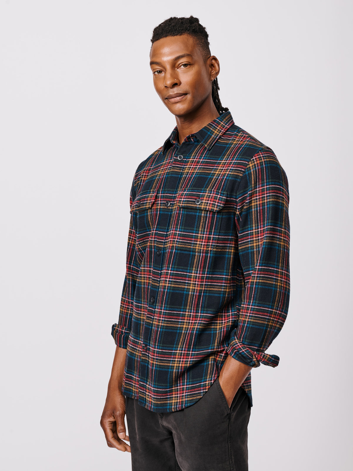 Aubin Black Check Crowle Shirt | Checked Shirt
