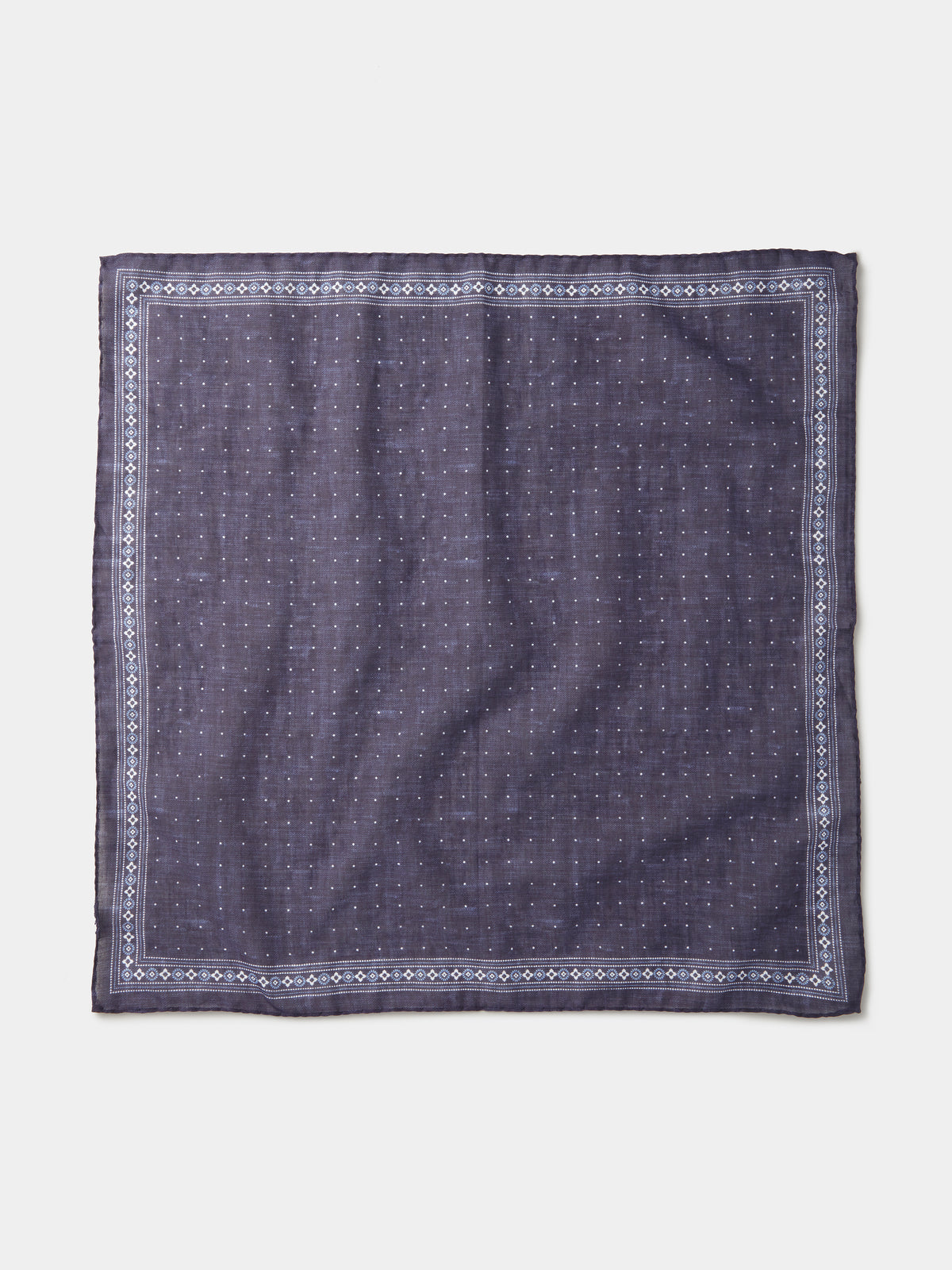 Aubin Sherbourne Pocket Square in Navy Spot, styled as part of the Pocket Square & Tie Set