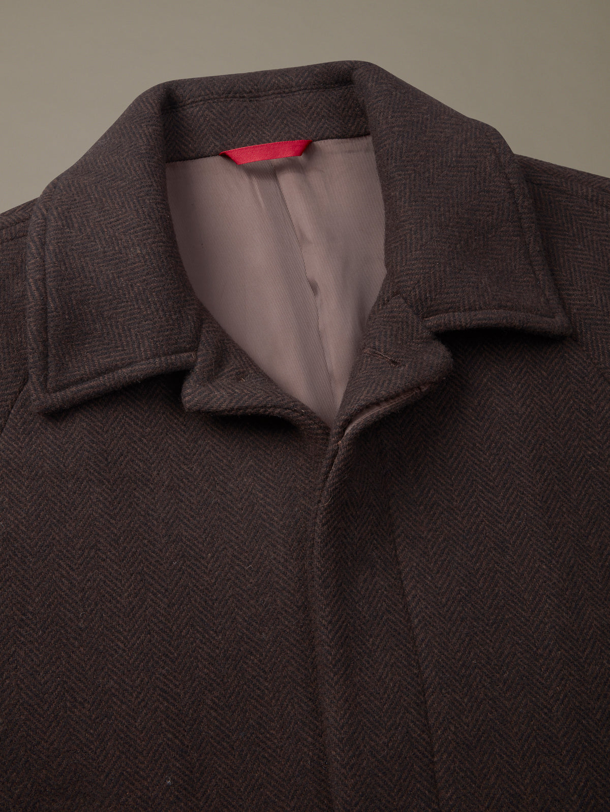 Aubin Brown Herringbone Dawes Overcoat | Overcoat