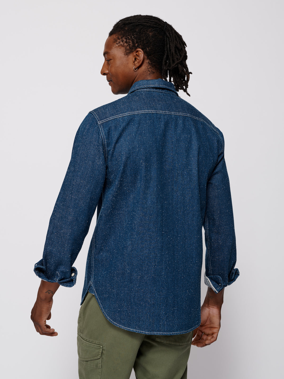 Aubin Detuyll Selvedge Denim Shirt, back view