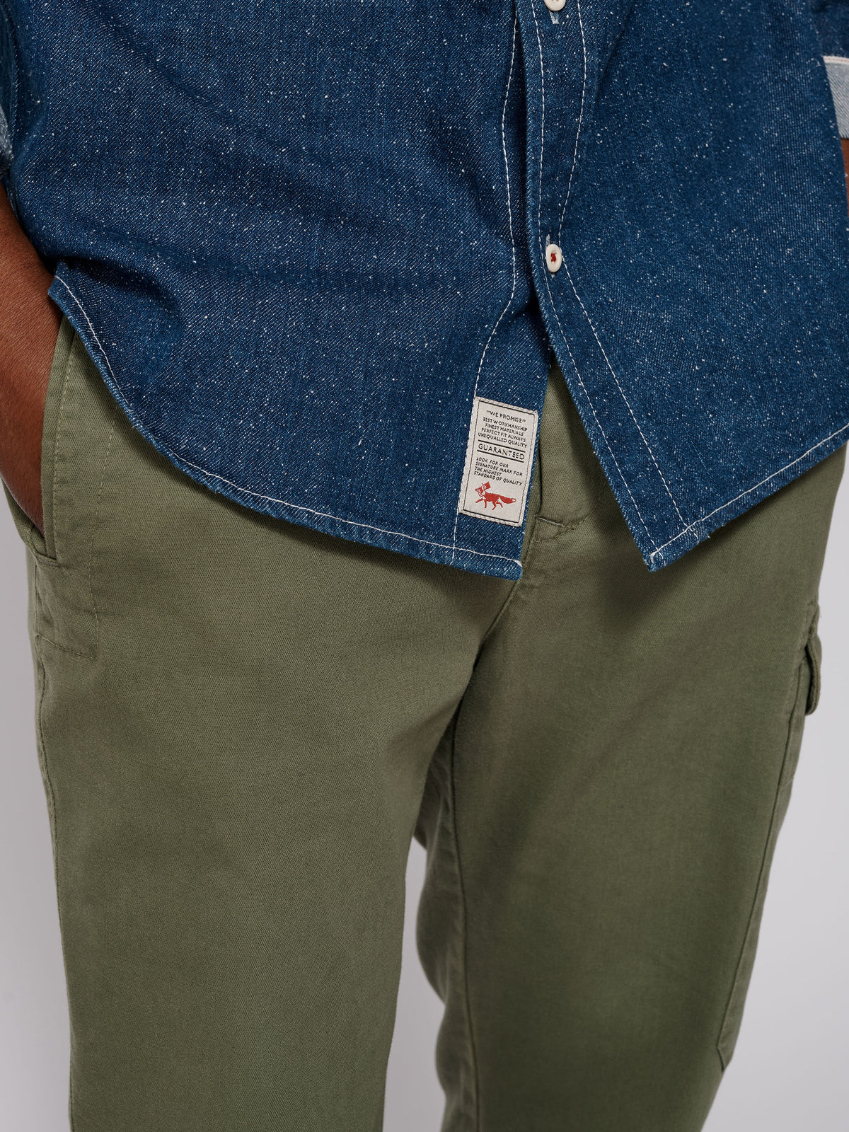 Aubin Detuyll Selvedge Denim Shirt, detail view
