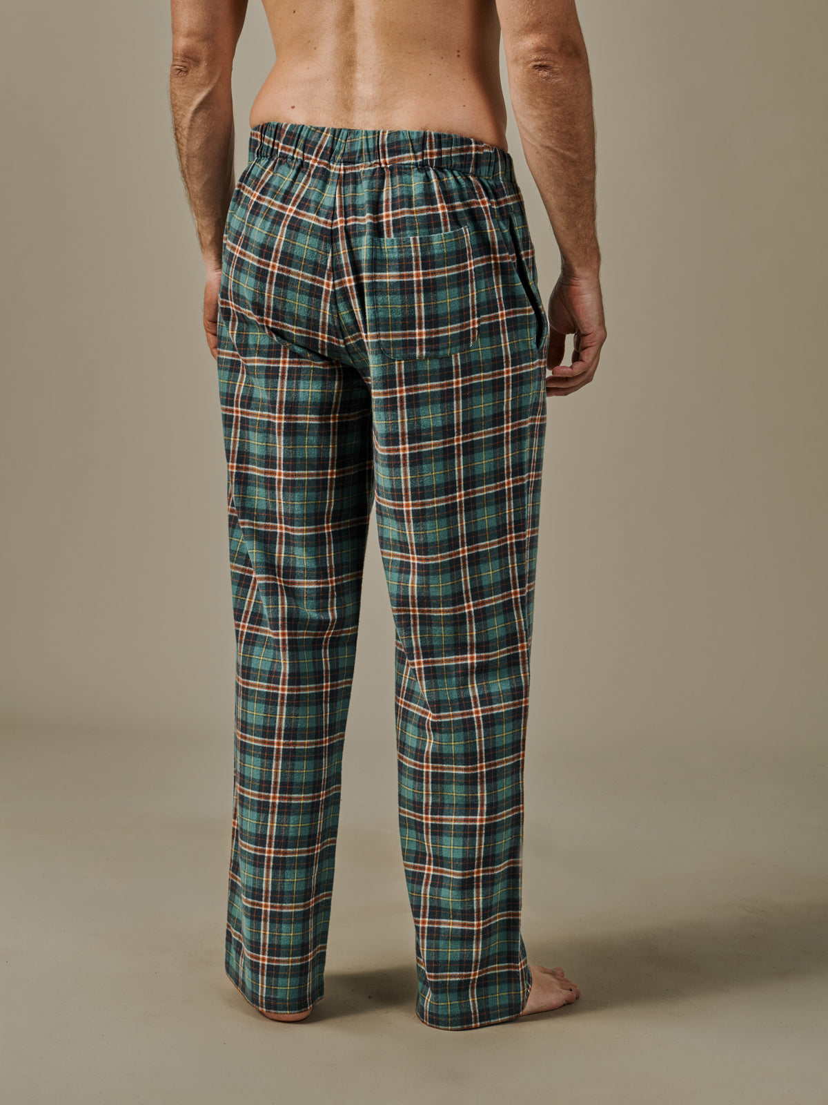 Aubin Khaki Check Edward Lounge Pant | Loungepants