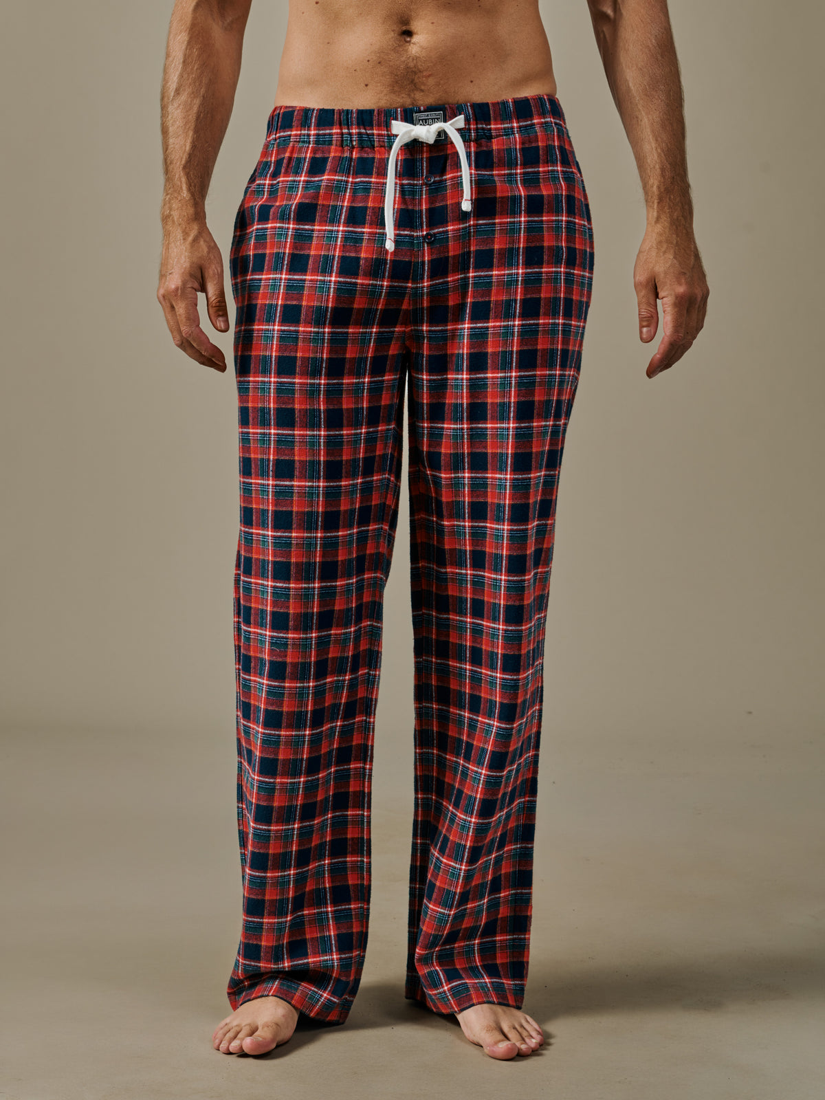 Aubin Small Red Check Edward Lounge Pant | Loungepants
