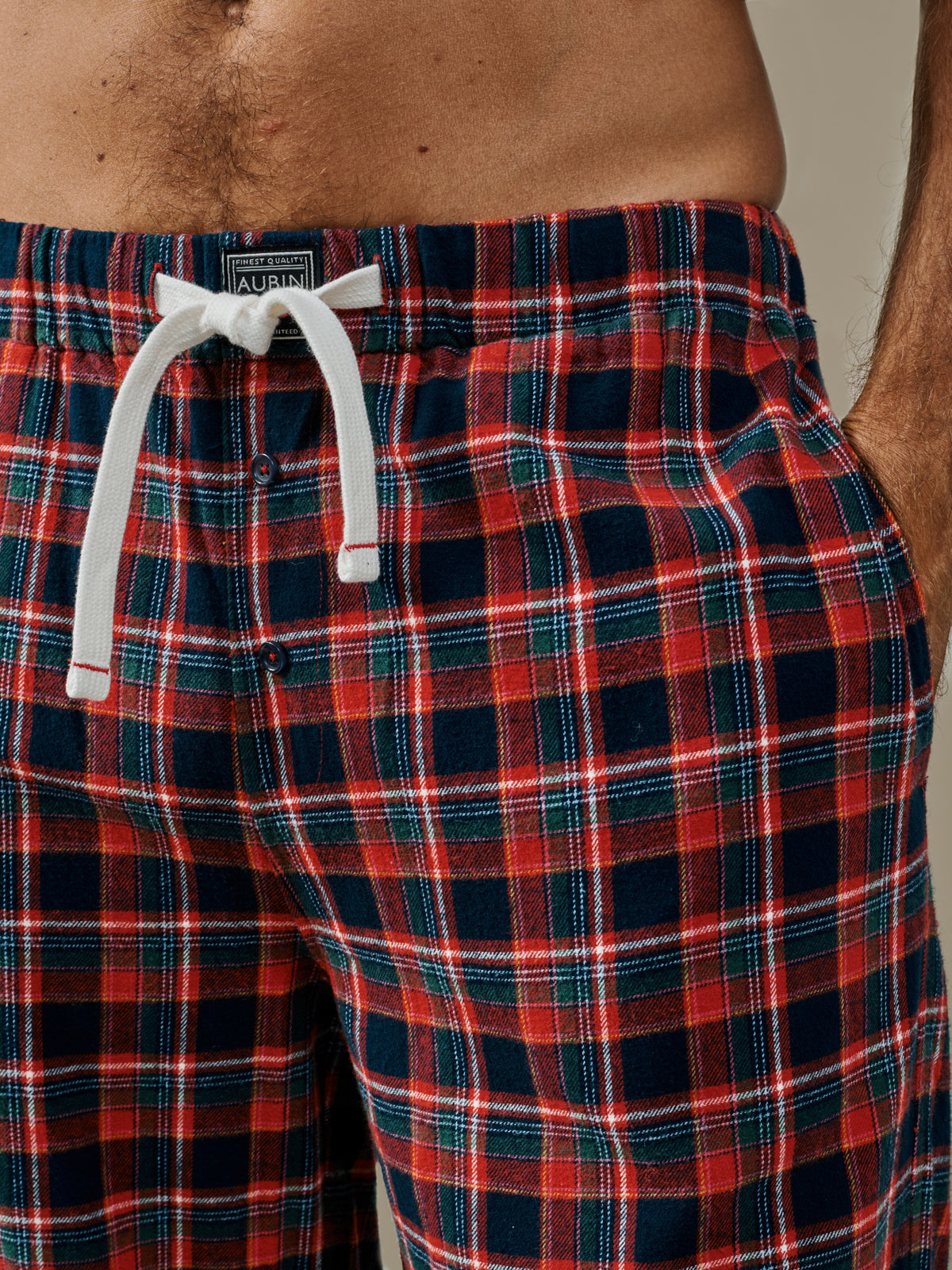 Aubin Small Red Check Edward Lounge Pant | Loungepants