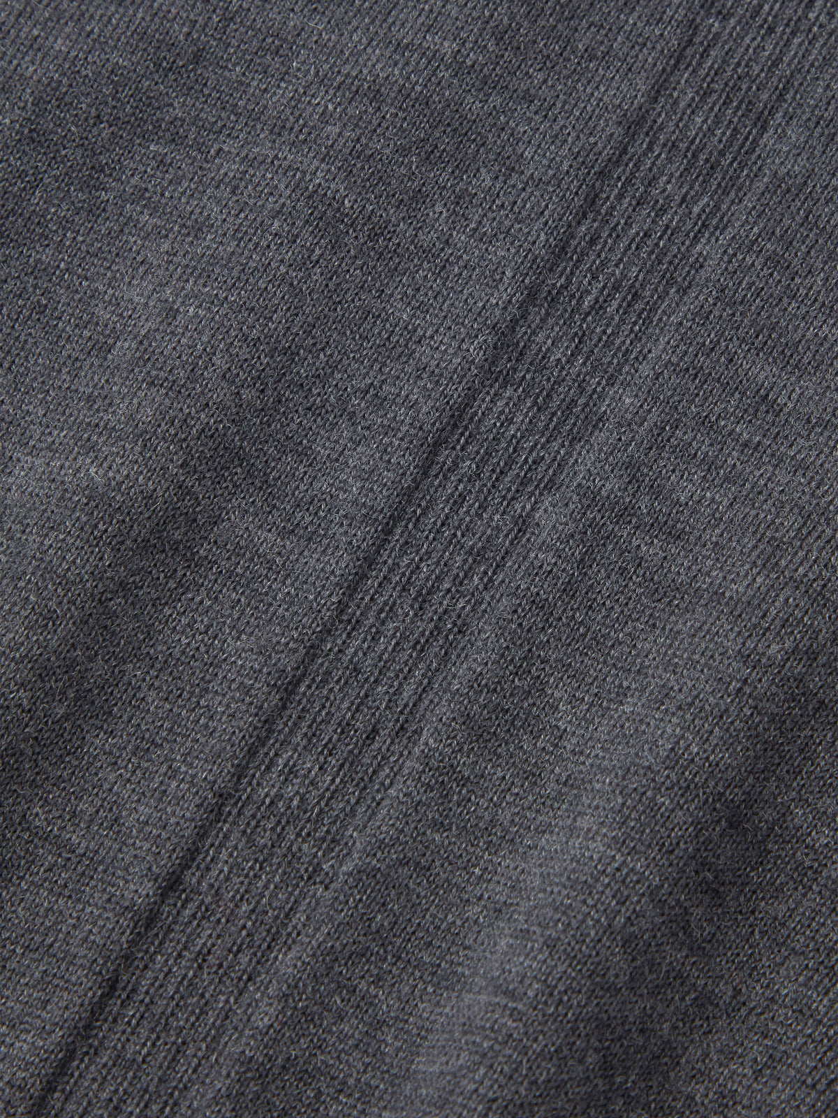 Aubin Dark Charcoal Elm Extra Fine Merino Textured Long Sleeve Polo | Knitted Polo