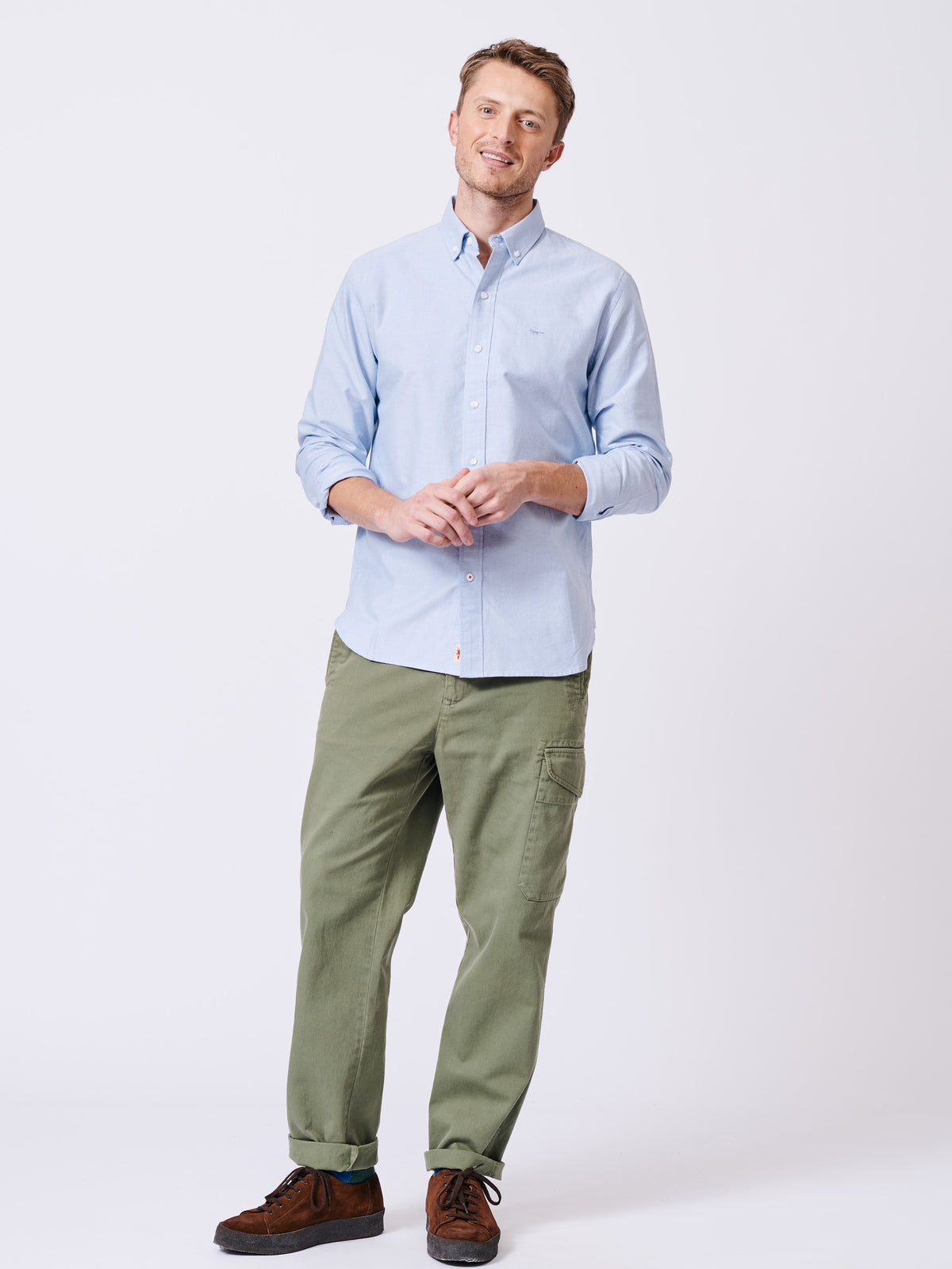 Aubin Pale Blue Alder Oxford Shirt | Oxford Shirt