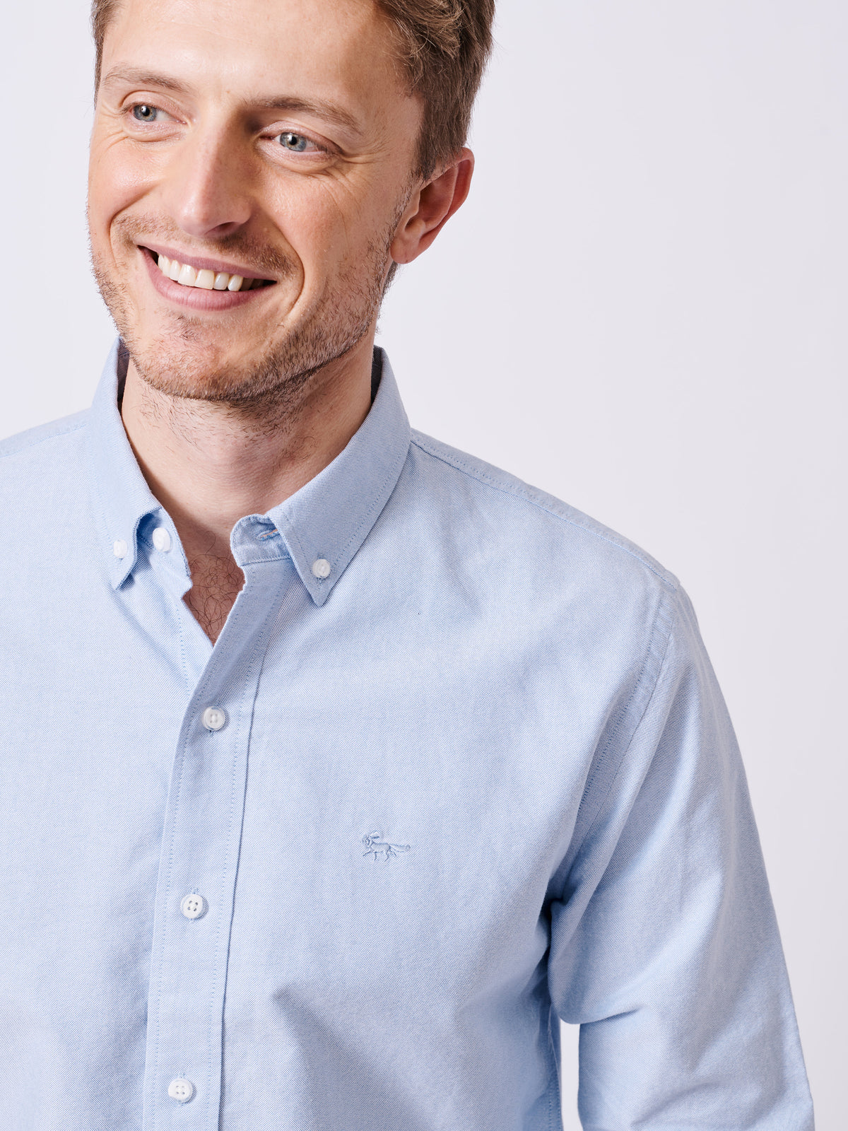 Aubin Pale Blue Alder Oxford Shirt | Oxford Shirt
