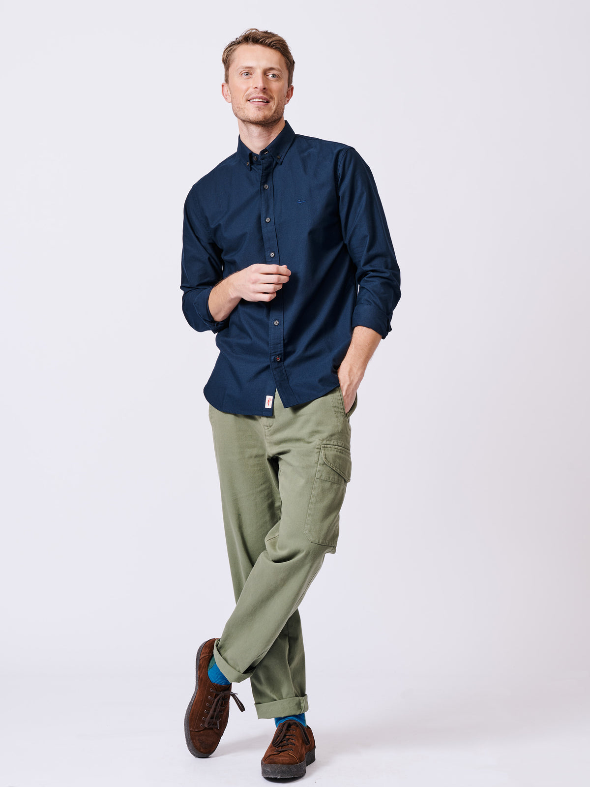 Aubin Navy Alder Oxford Shirt | Oxford Shirt