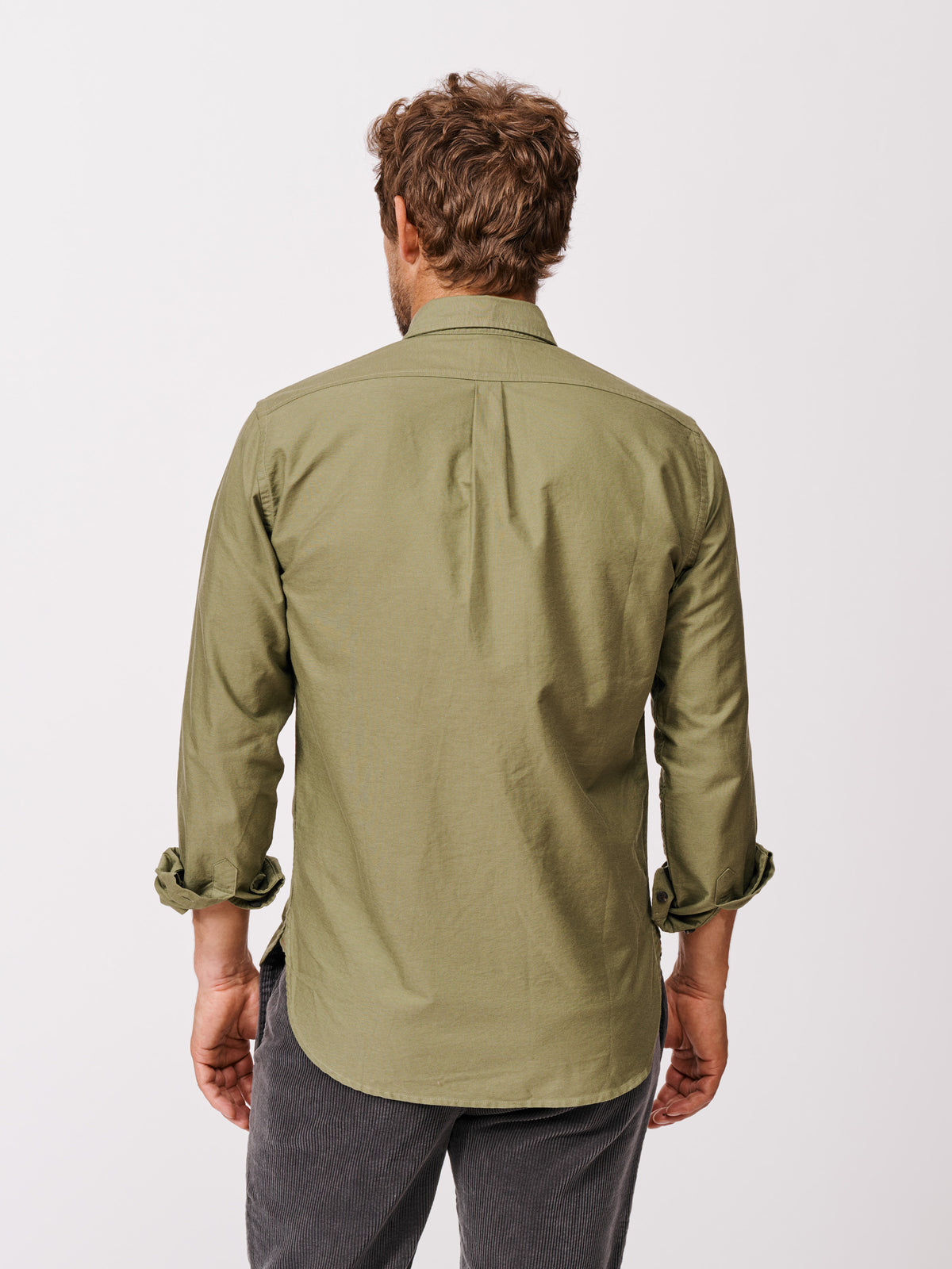 Aubin Khaki Alder Oxford Shirt | Oxford Shirt