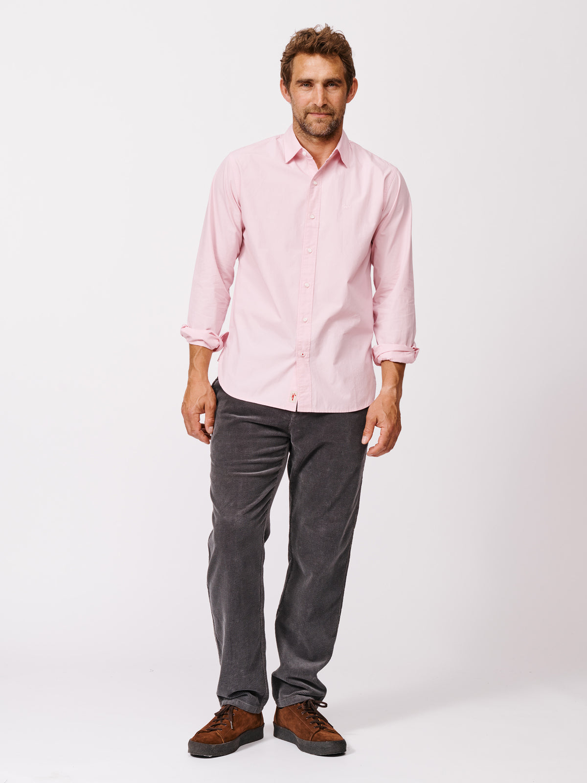 Aubin Pink Chase Poplin Shirt | Poplin Shirt
