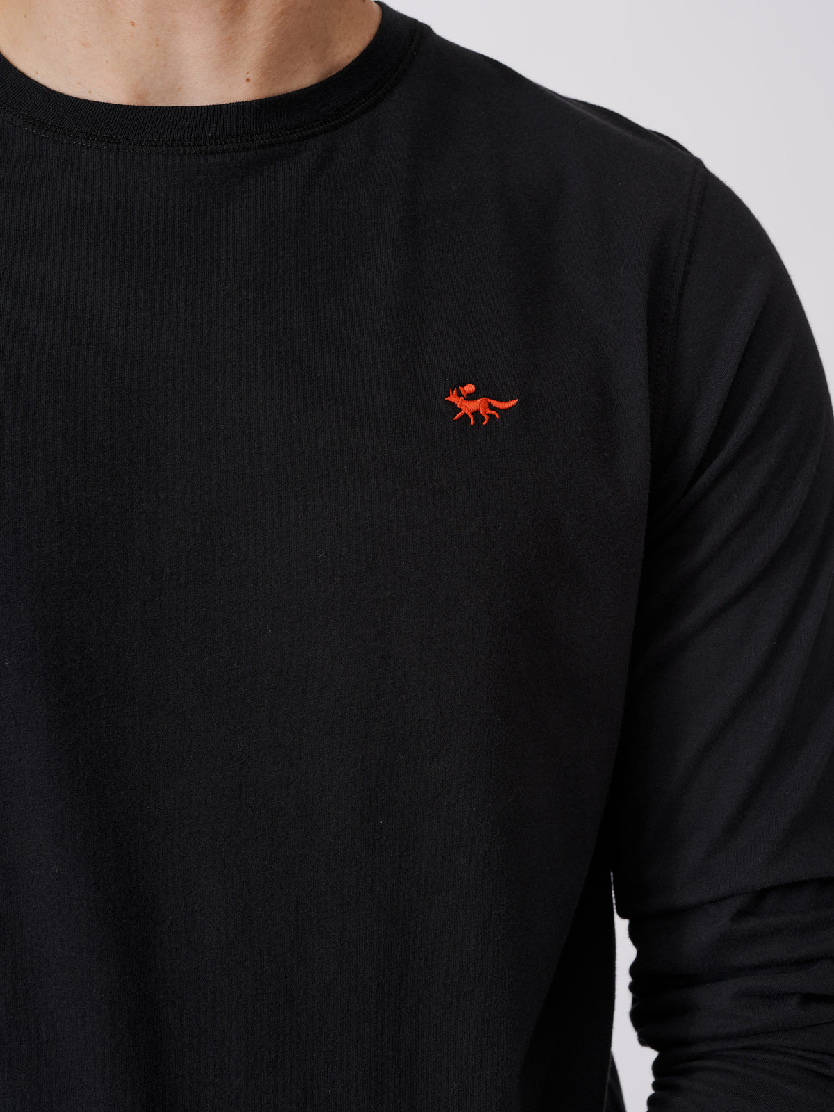 Aubin Black Buttermere Organic Long Sleeve T-Shirt | Long Sleeve Tee