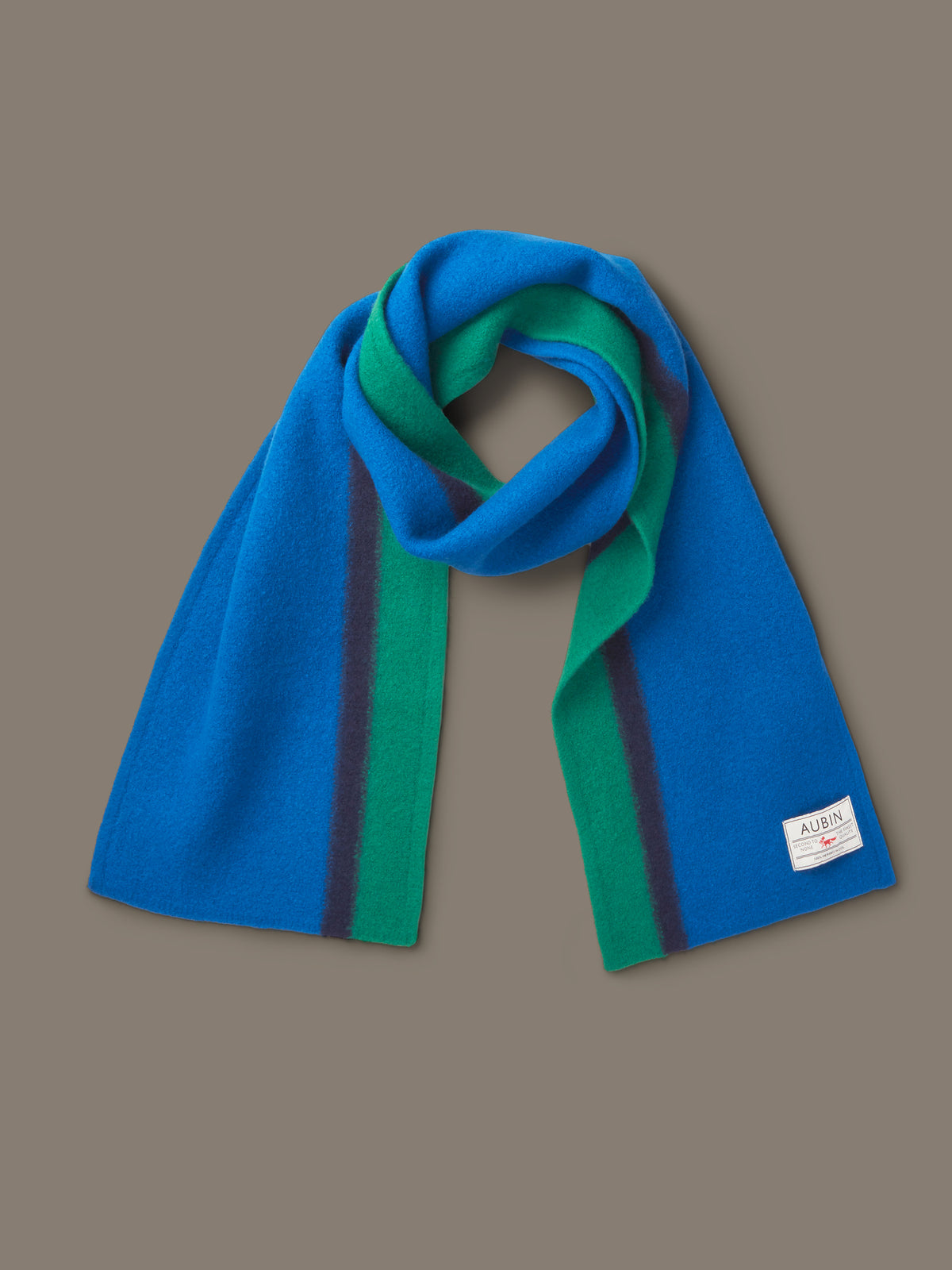 Aubin Green/Navy/Blue Farthing College Scarf | Scarf