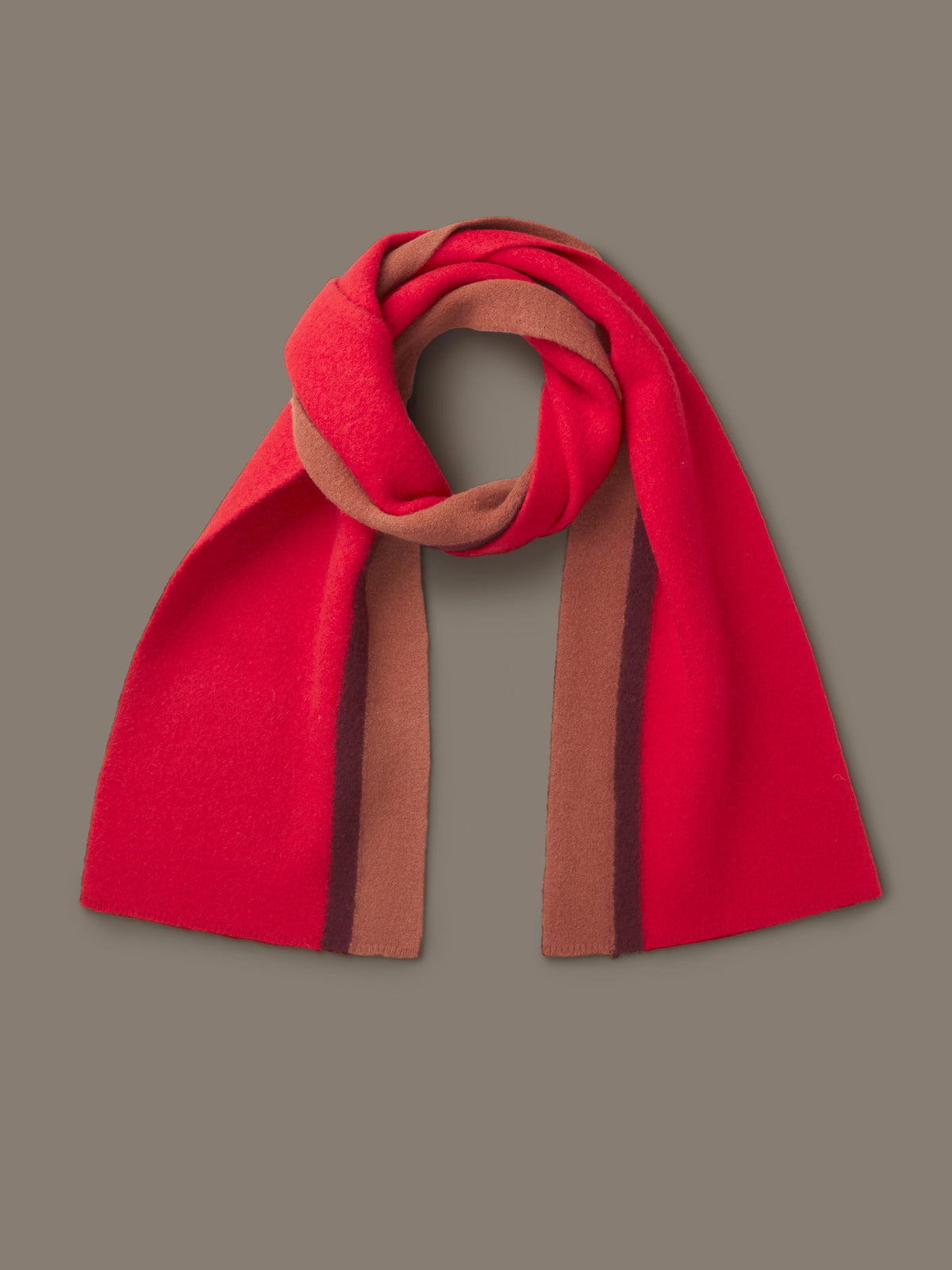 Aubin Red/Brown Farthing College Scarf | Scarf