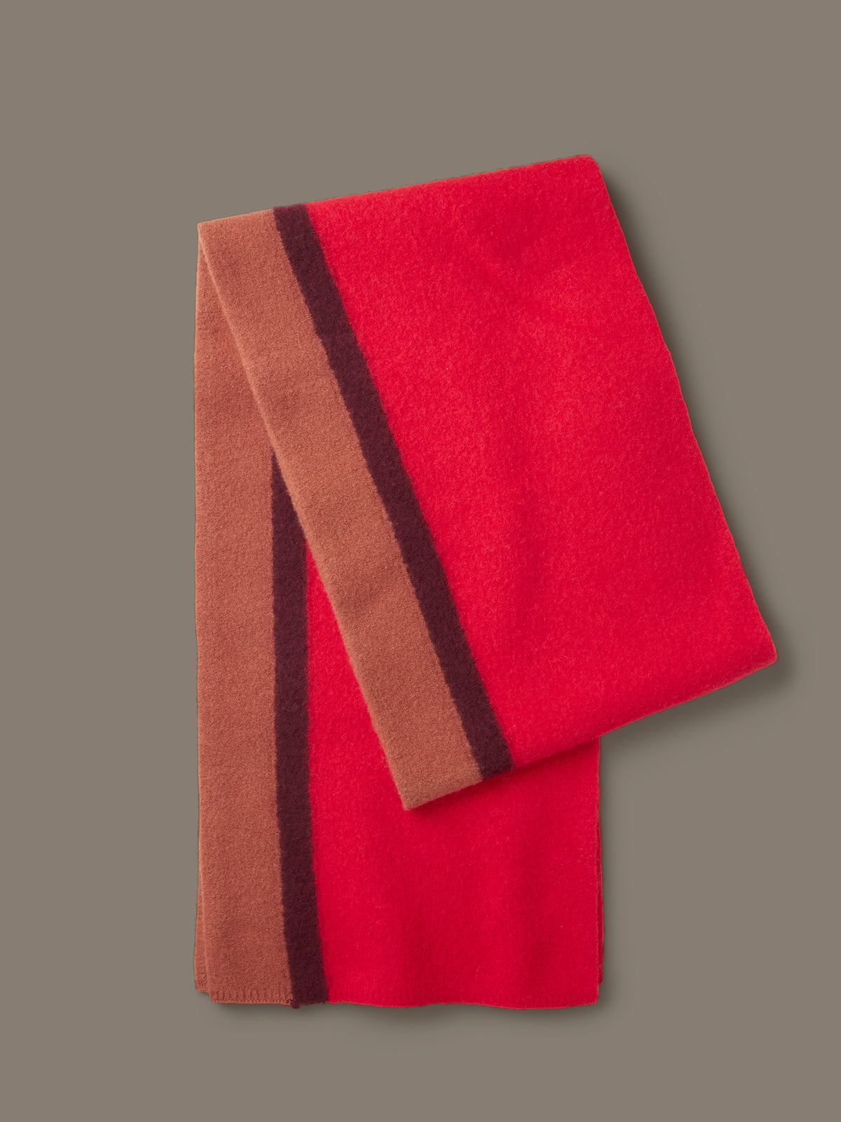 Aubin Red/Brown Farthing College Scarf | Scarf