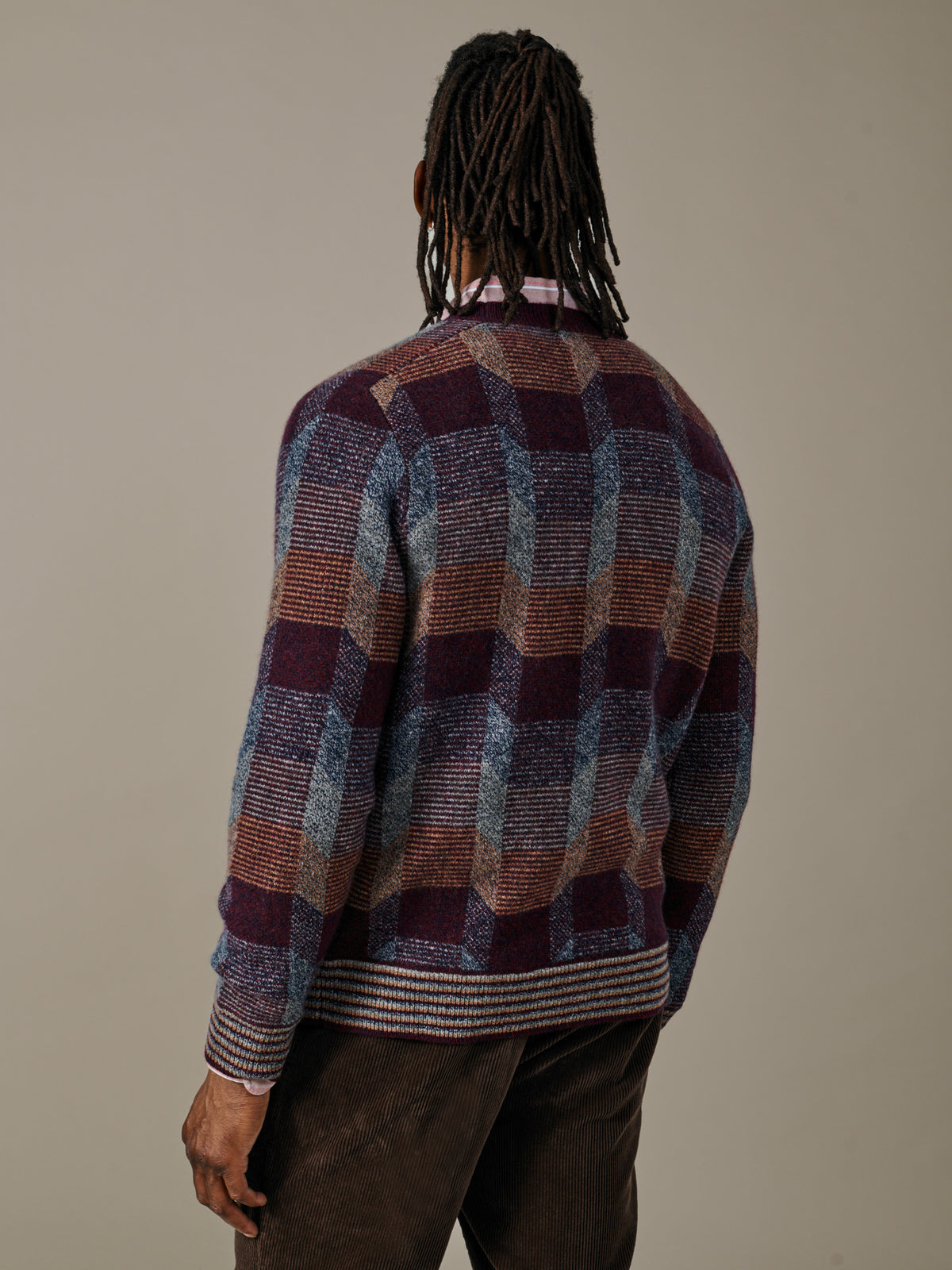 Aubin Red Mix Fournier Abstract Cardigan | Cardigan