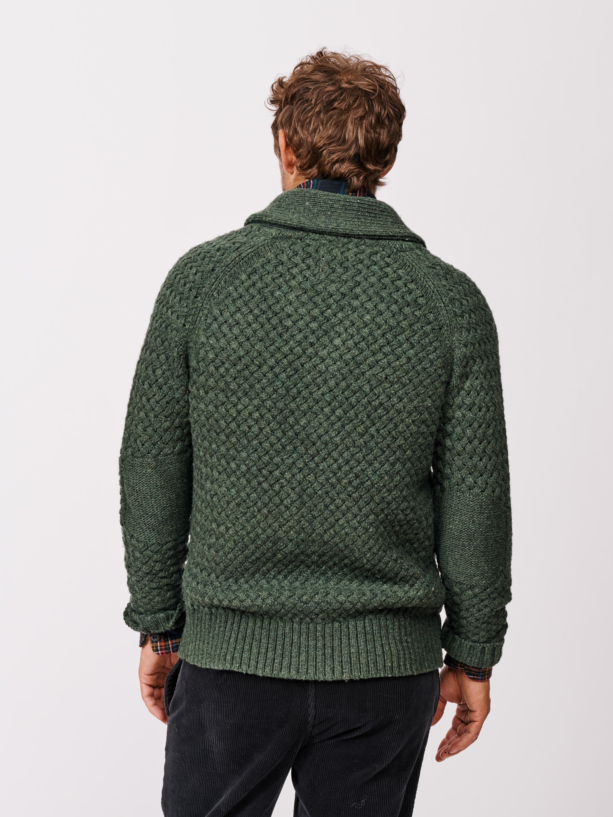 Khaki Frampton Shawl Cardigan | Aubin