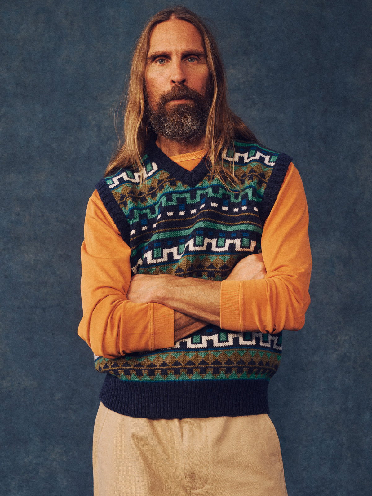 Aubin Fairisle Beechway Merino Tank Top | Slipover