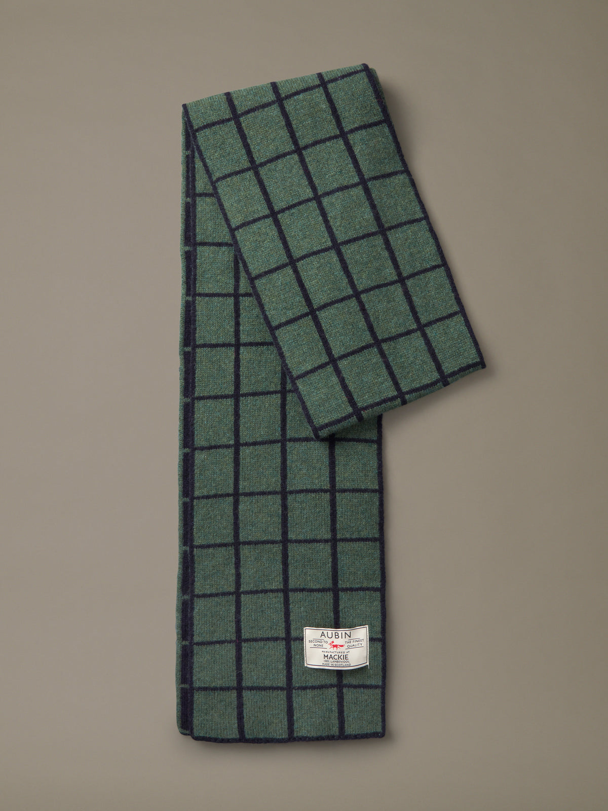 Aubin Khaki/Black Faldingworth Lambswool Scarf | Scarf