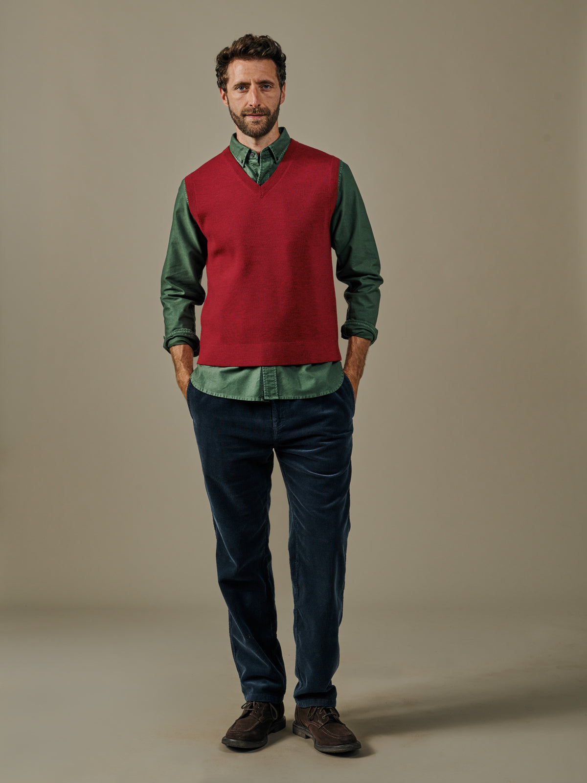 Aubin Red Gadwell Formal Tank Top | Slipover