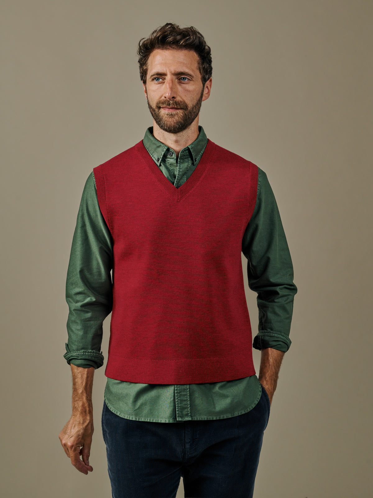 Aubin Red Gadwell Formal Tank Top | Slipover